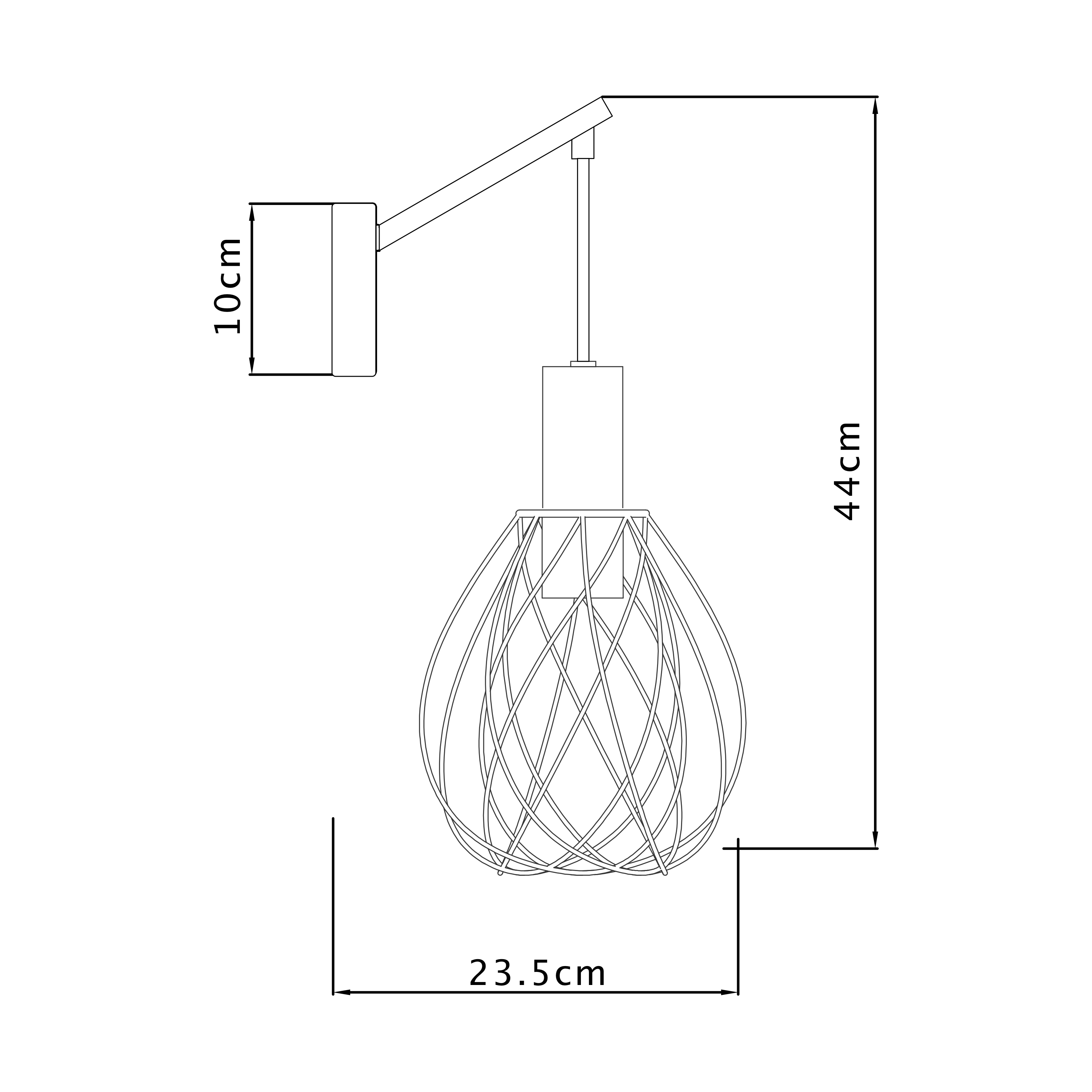 Kinkiet Merone czarny E27 Inspire - 16