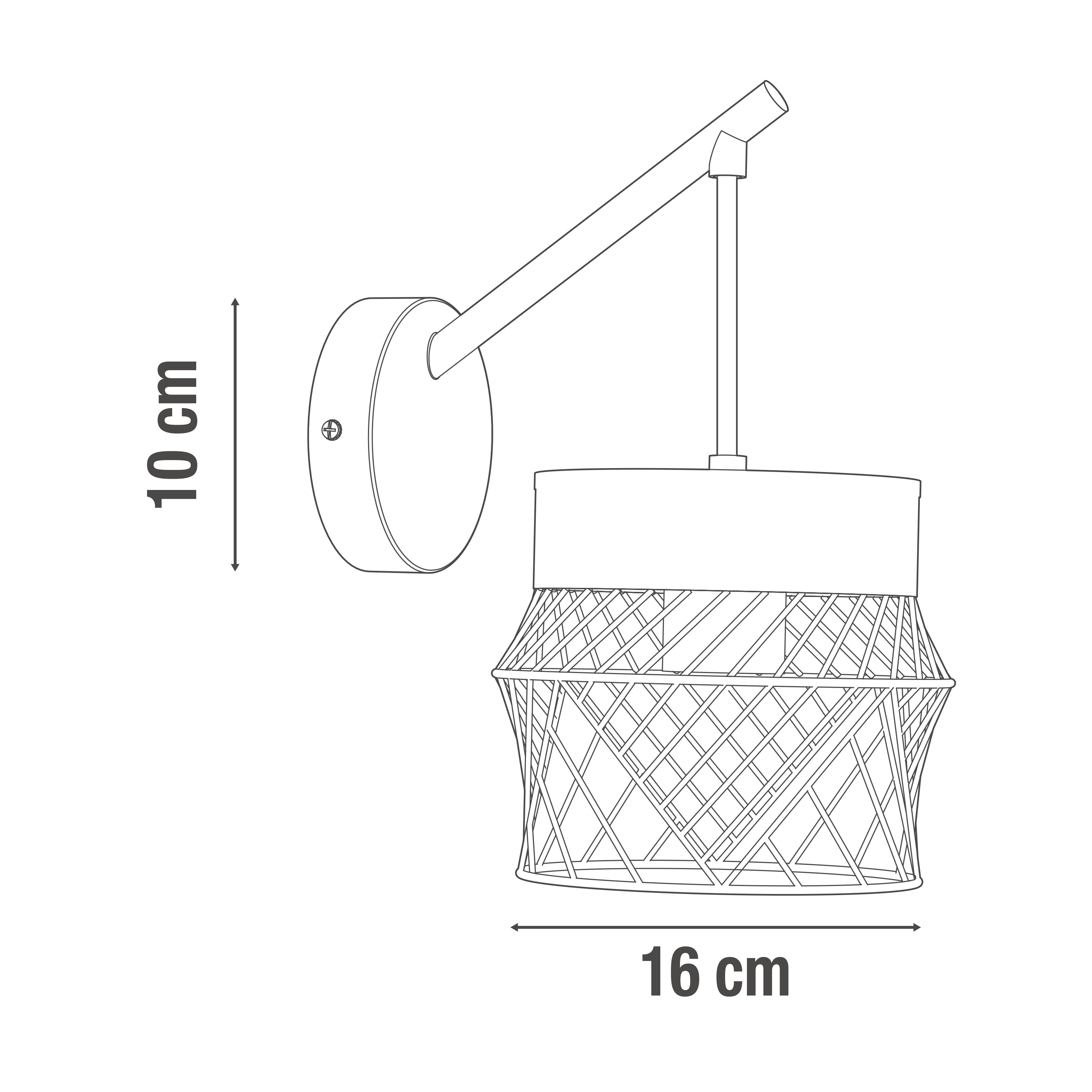Kinkiet Kanel czarny z drewnem E27 Inspire - 15