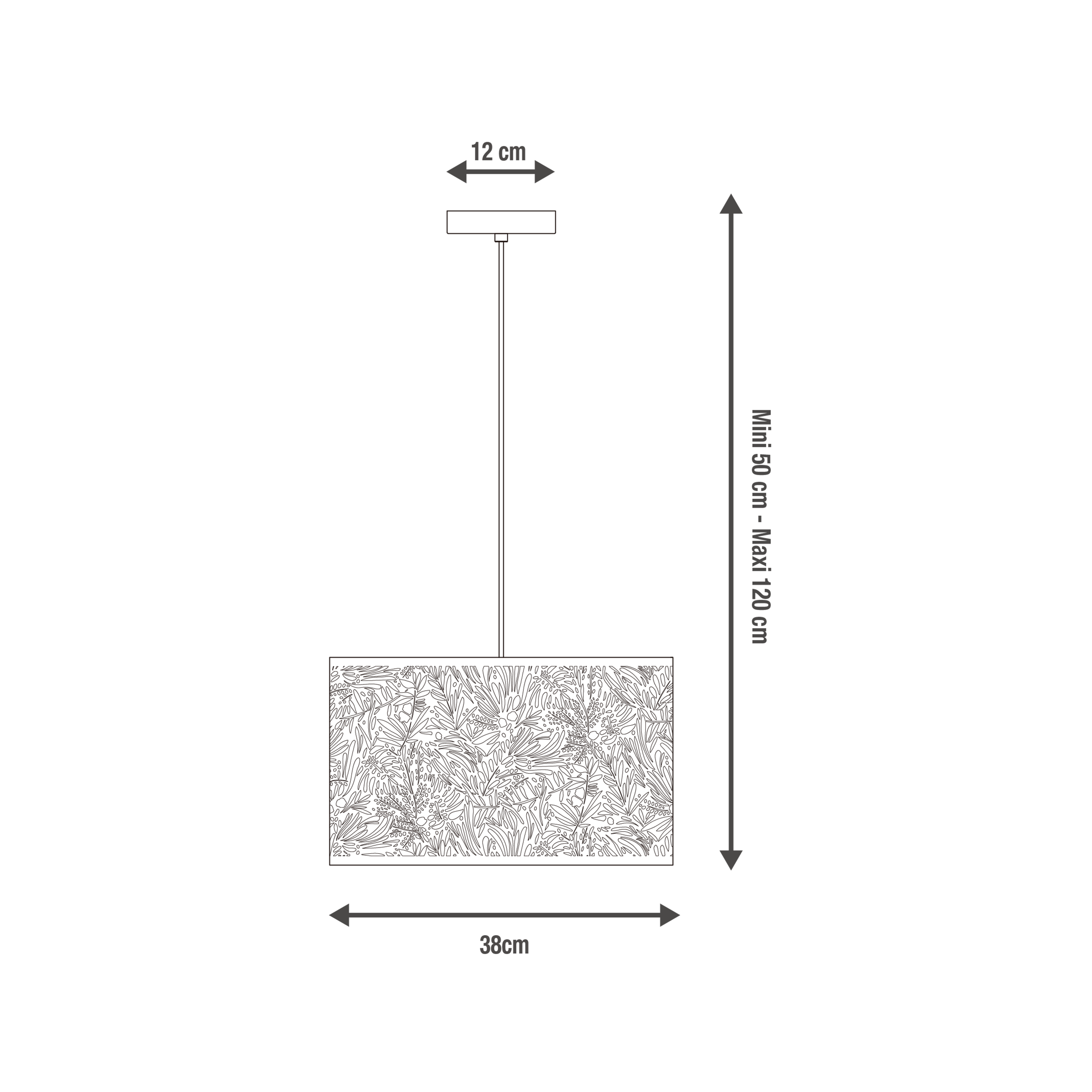 Suspension Frella acier, blanc, Diam.38 cm INSPIRE, E27 - 8