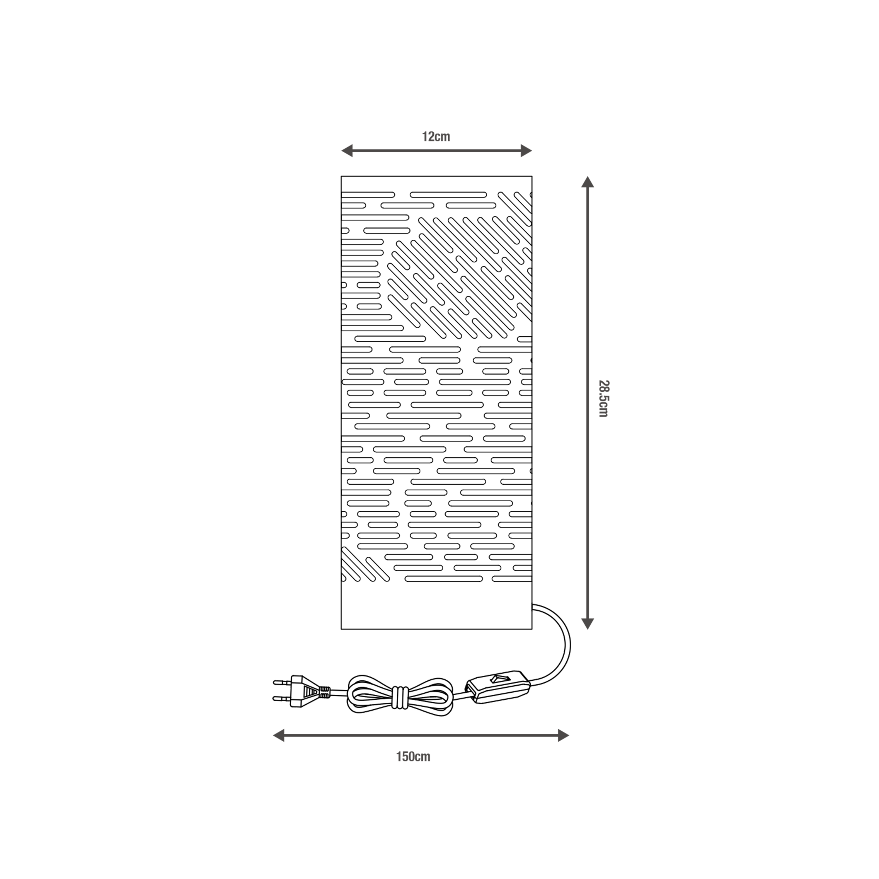 Lampe Slots, h.28.5cm, acier, H.28.5 cm INSPIRE, E27 - 10