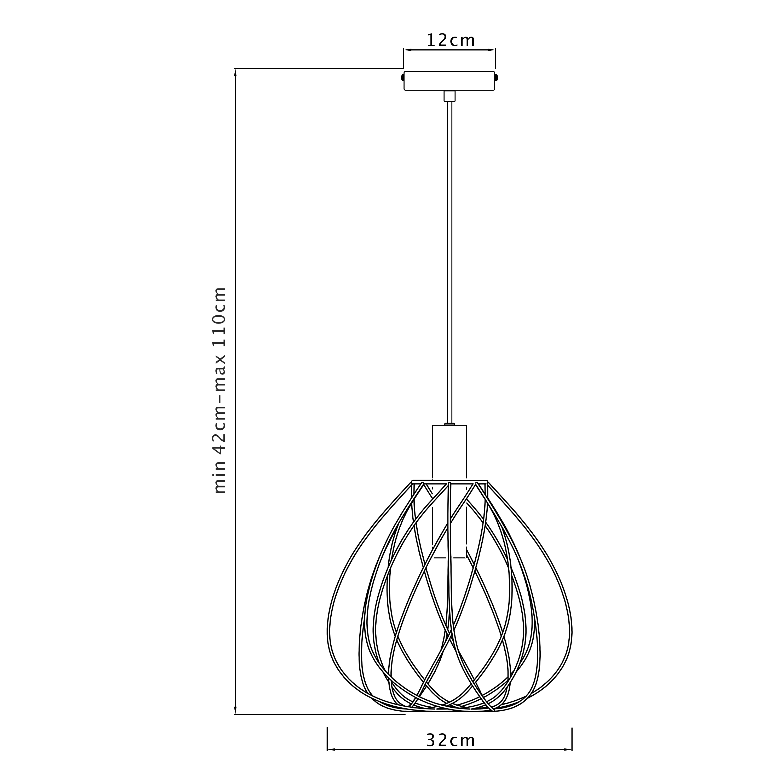 Lampa wisząca Merone mosiądz E27 Inspire - 18