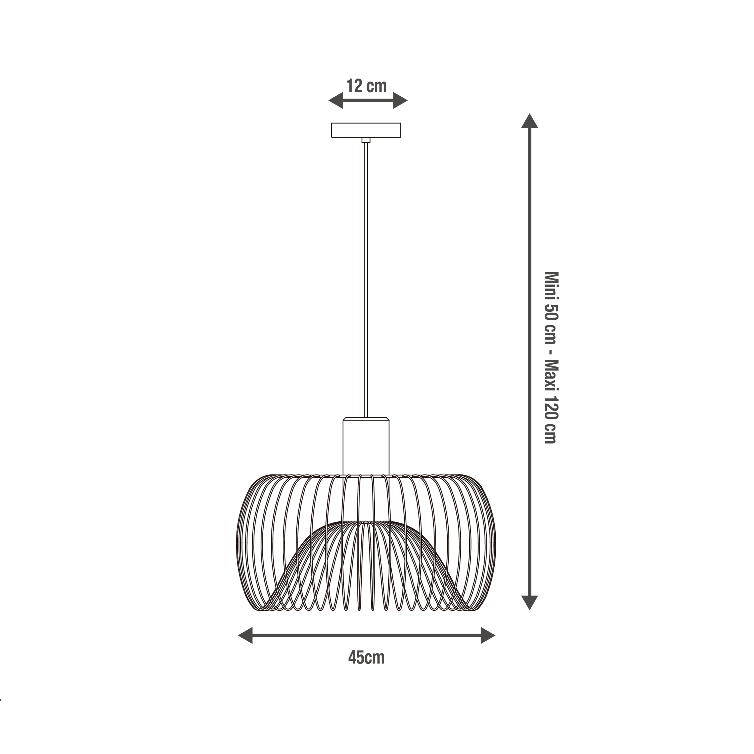 Lampa wisząca Anemone biała E27 Inspire - 20