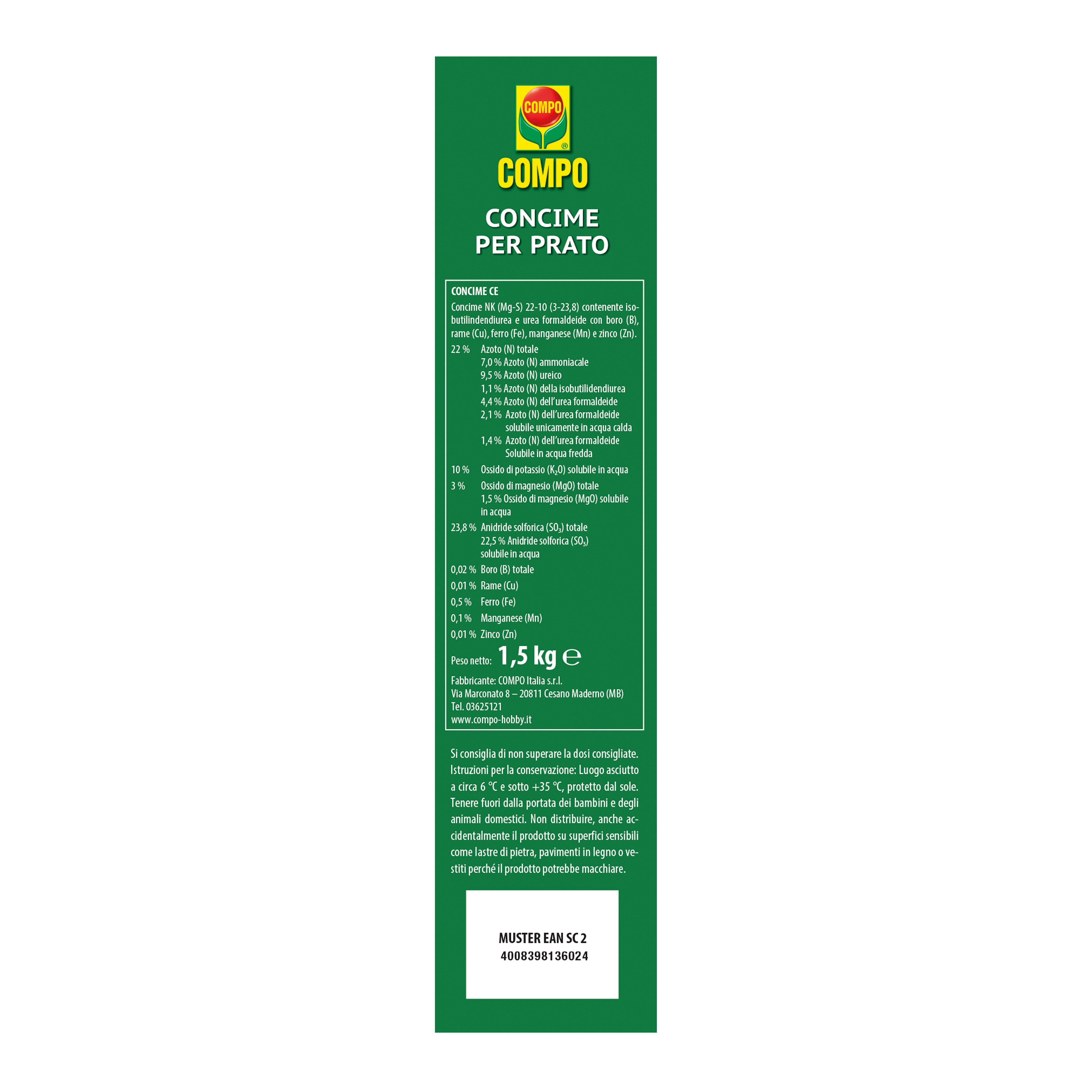 Concime granulato COMPO per prato a lenta cessione 1.5 kg - 5
