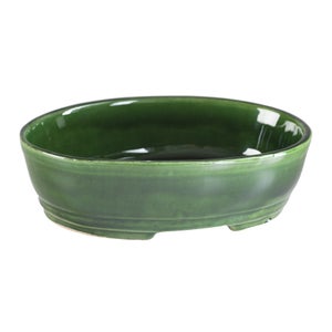 Vaso per bonsai smaltato fatto a mano, fioriera in ceramica per piante