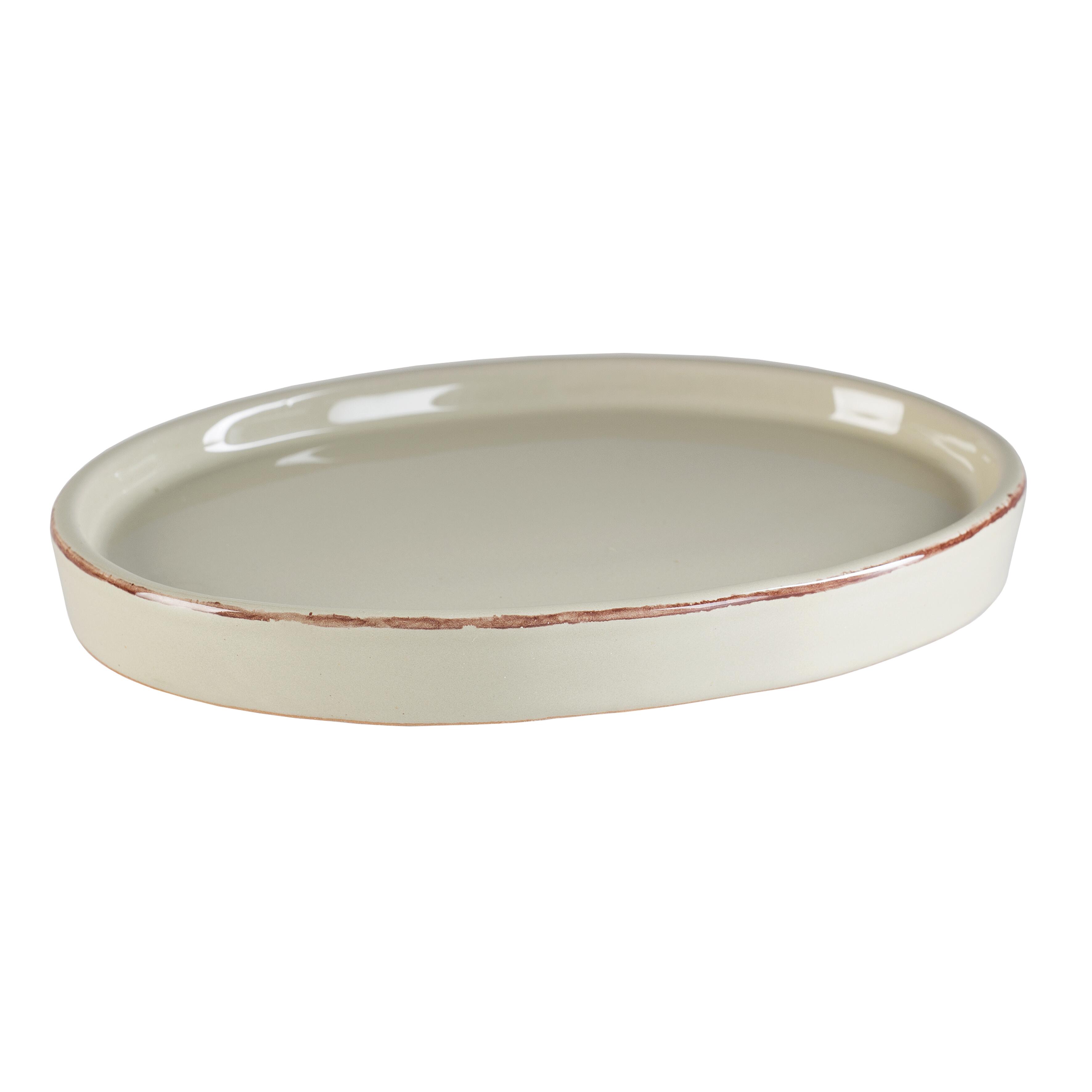 Kemarik Vaso In Ceramica Bianca 13 Cm Con Sottovaso – Artigianale Ecokeramik, Per Interni/Esterni