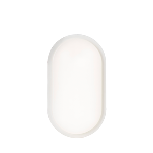 Plafoniera Ovale Brixo – Bianco, Corpo In Nylon, Vetro Infrangibile E Griglia, Altezza 17 Cm, Per Interni - 4