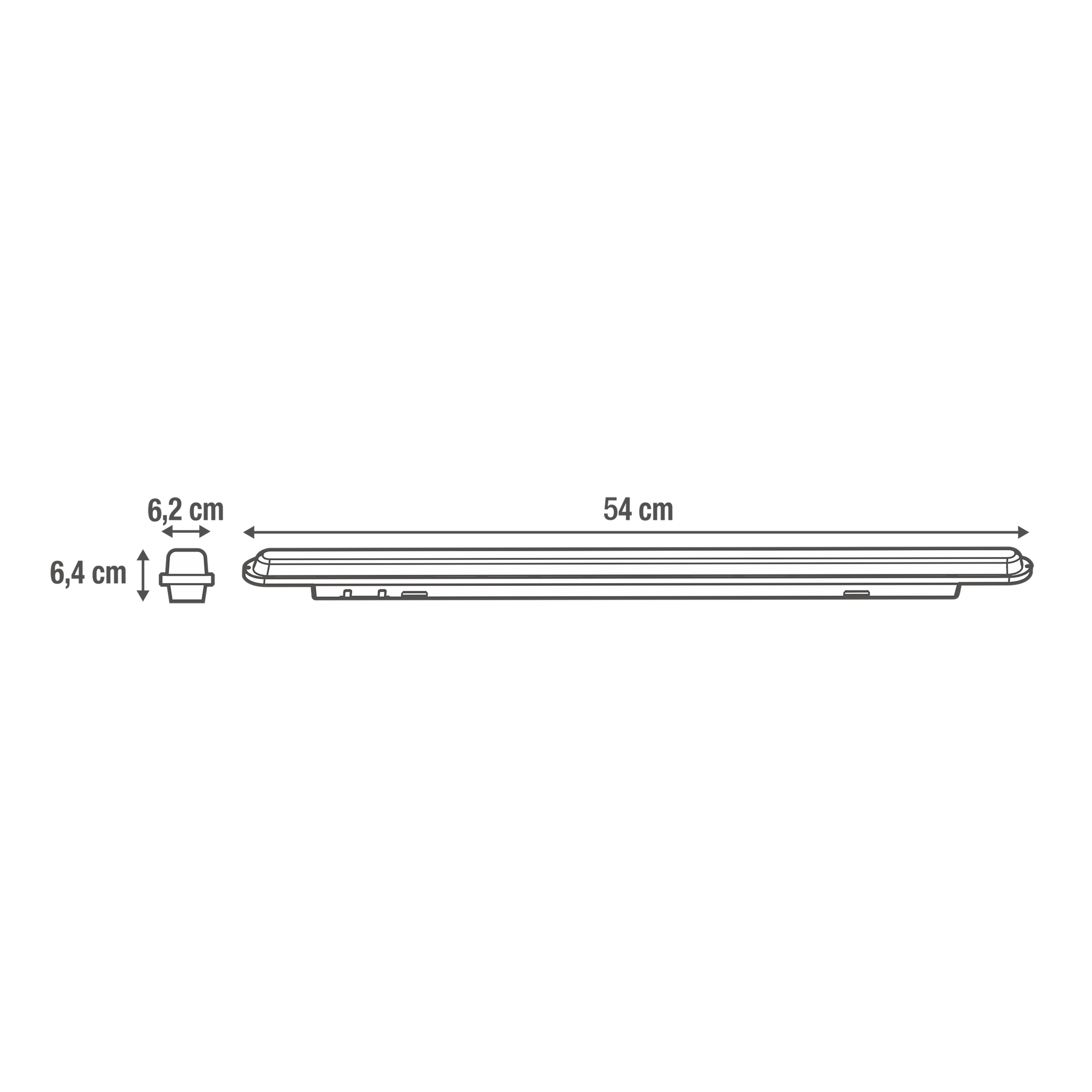 Réglette LED étanche 54 cm IP65 4000 K - ZEIGER - 2