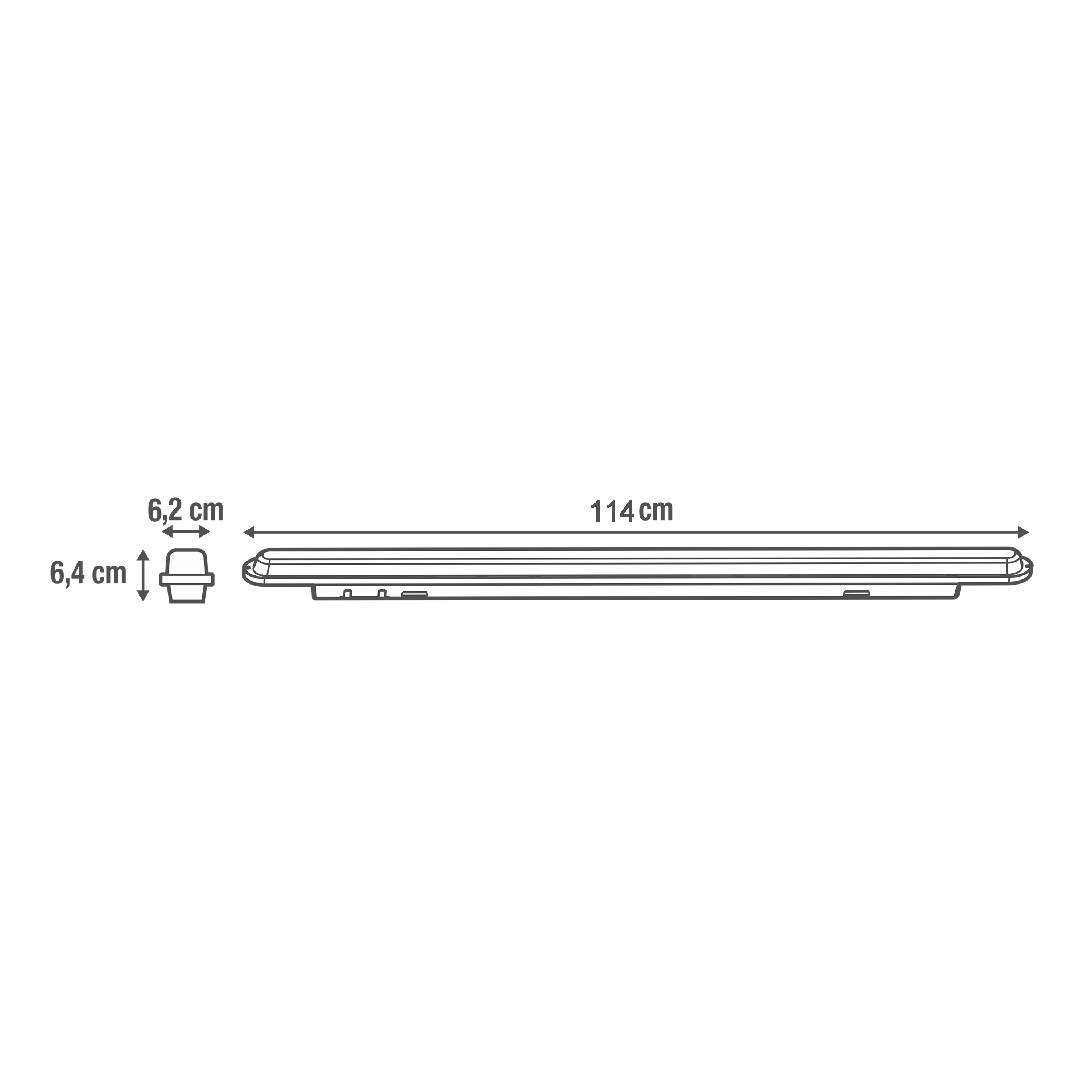 Réglette LED étanche 114 cm IP65 4000K - ZEIGER - 2
