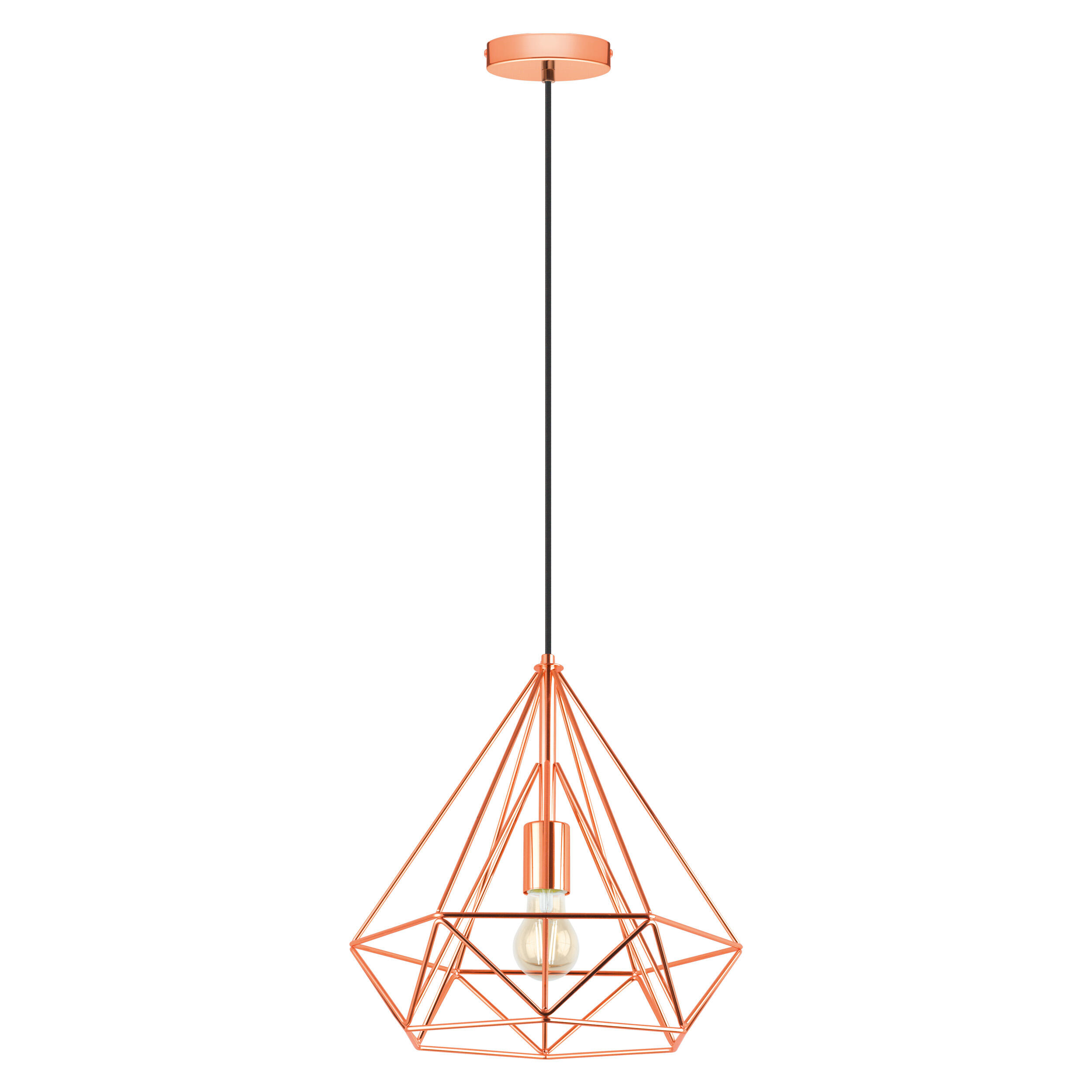 Lampadario Design Byron rame paralume rame E27 Ø36.5cm INSPIRE - 11