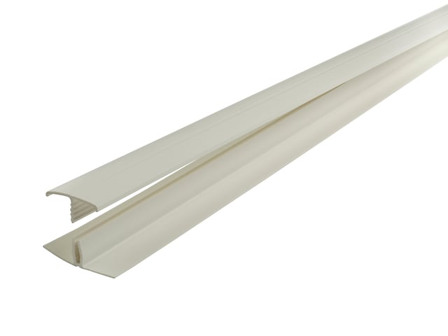 Profil de raccord PVC blanc, 2 cm x 1.1 cm, l. 2.6 m