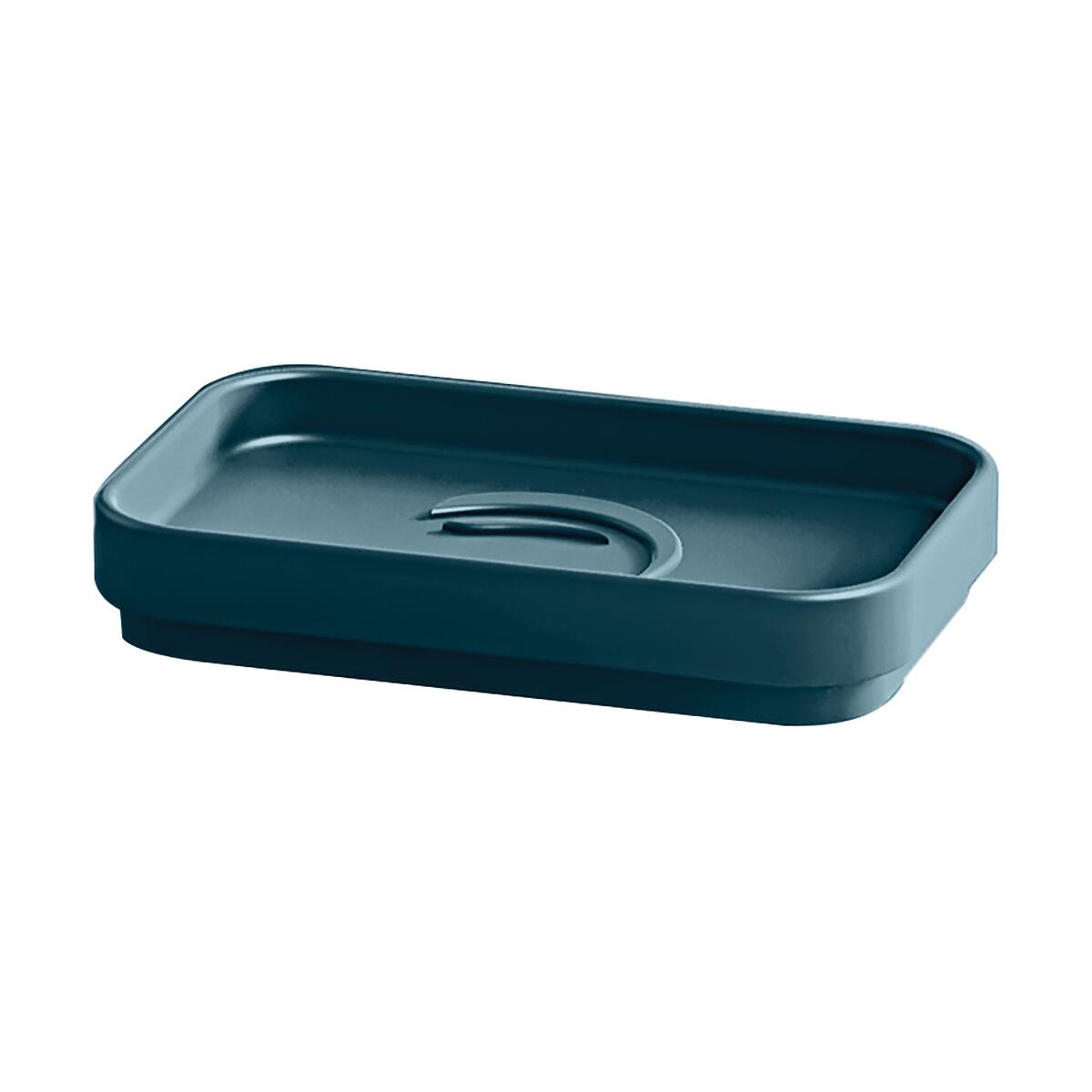 Porta sapone square blu petrolio 12.4 cm x 2.1 cm in polipropilene - 2