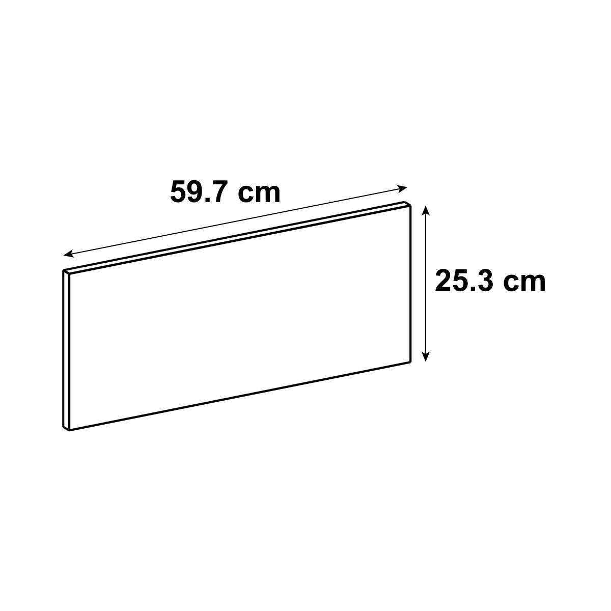 Frente de cajón de cocina Atenas blanco brillo H 25.6 x L 60 cm - 2