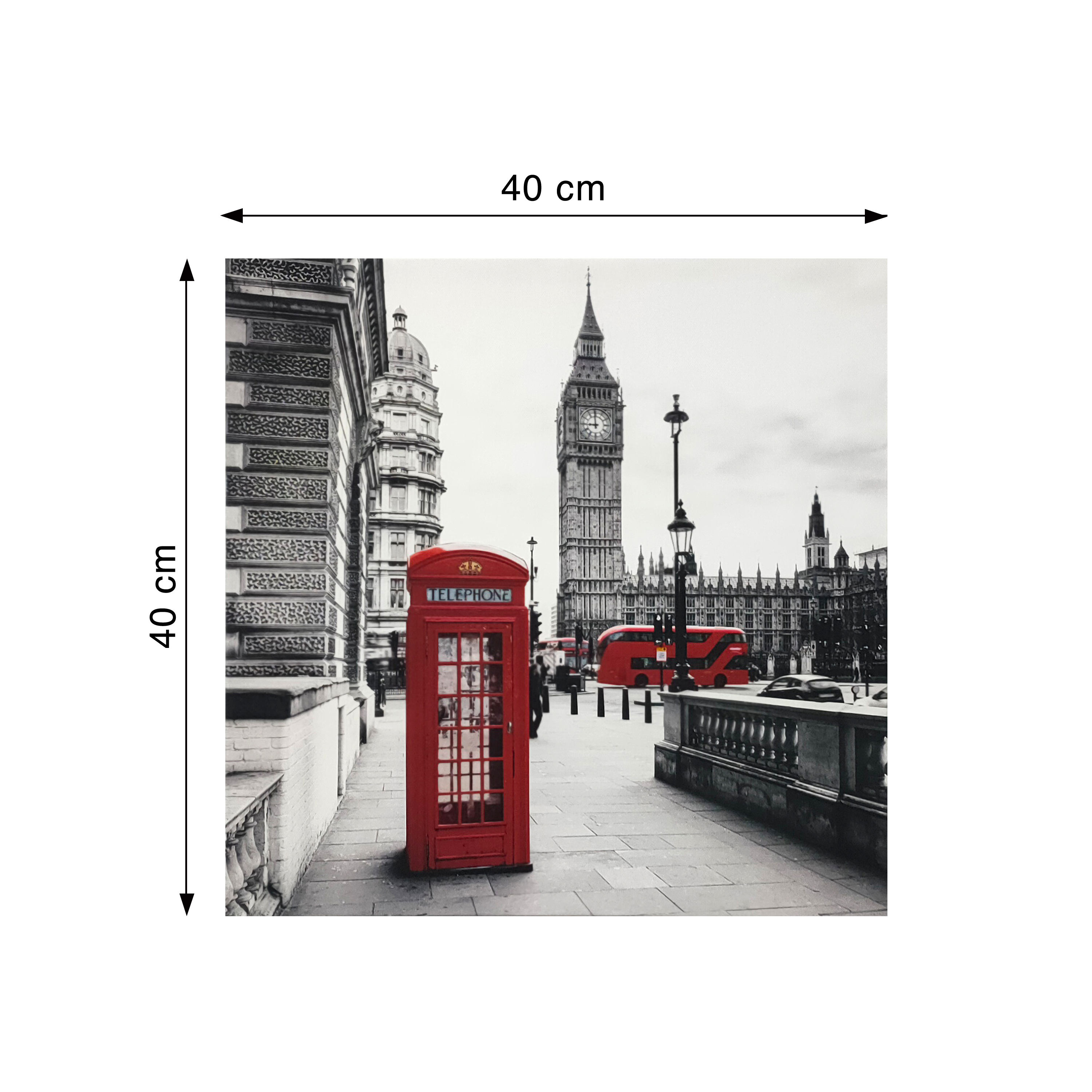 Quadro sem moldura Caixa de telefone 40x40cm Inspire - 6