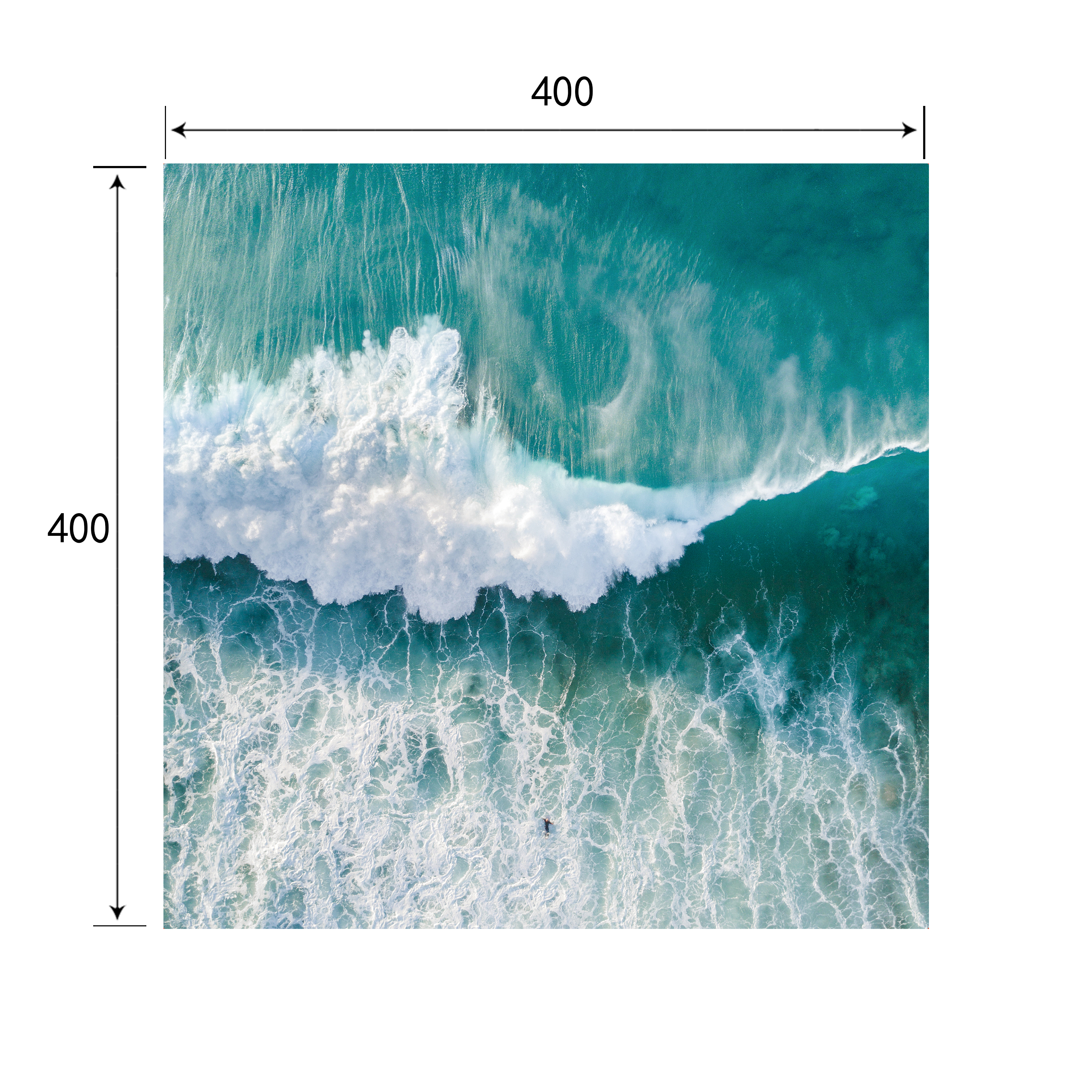 Tela impressa INSPIRE ONDA MAR 40X40CM - 6