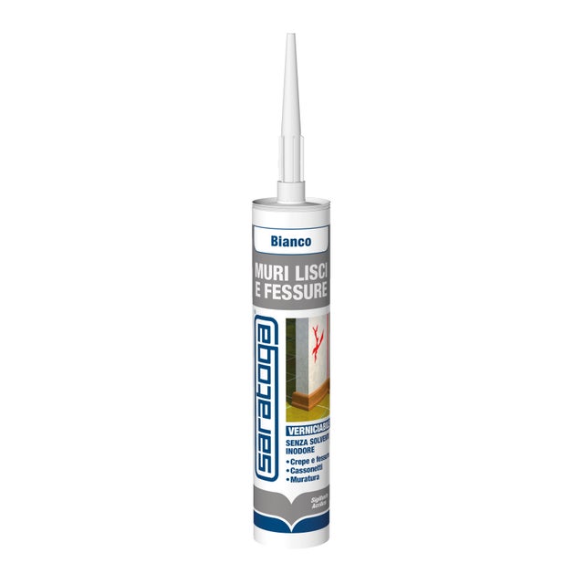 Silicone sigillante SARATOGA Muri Lisci e Fessure  bianco 280 ml