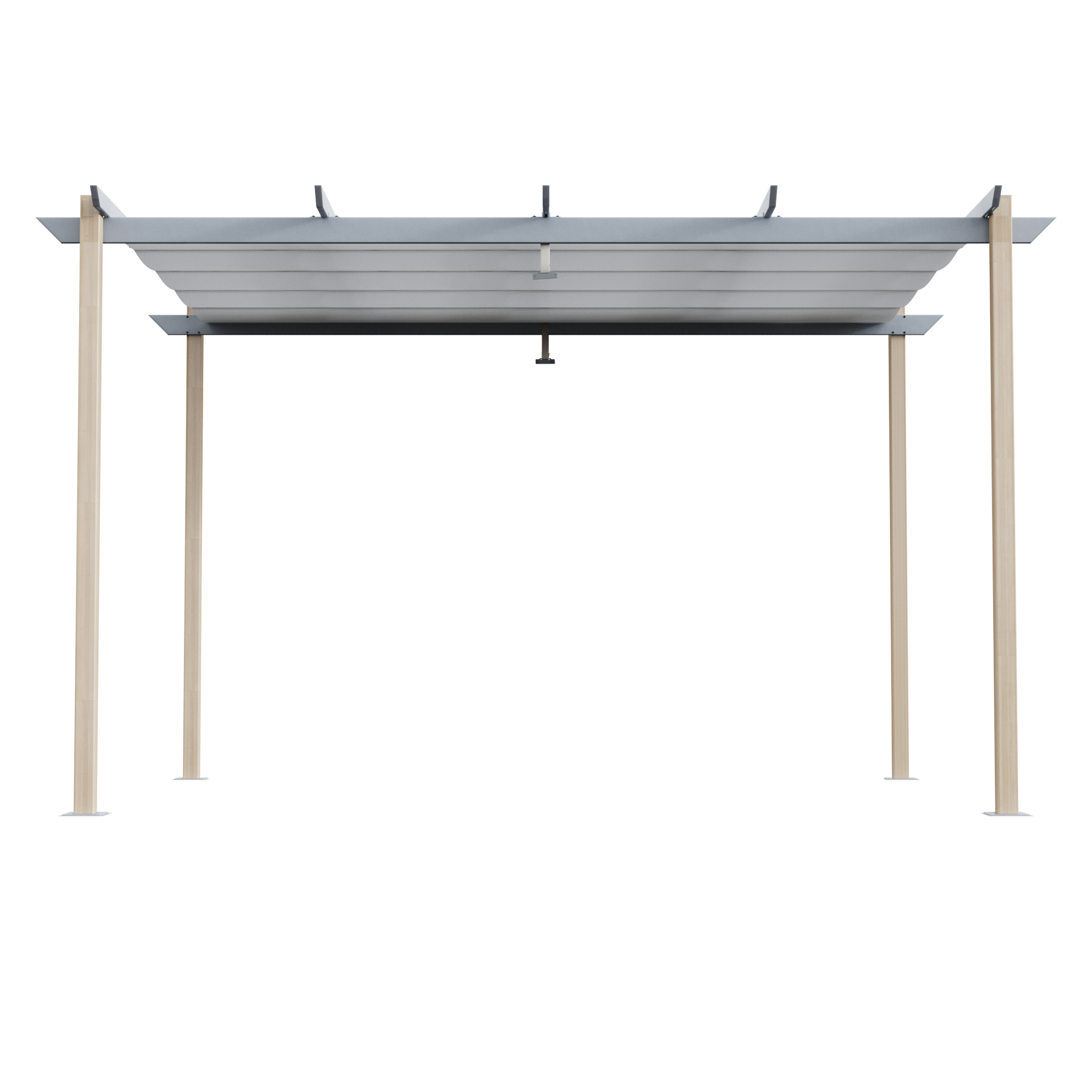 Pérgola de aluminio con cubierta NATERIAL Omega  de 400 x 285 cm beige - 16