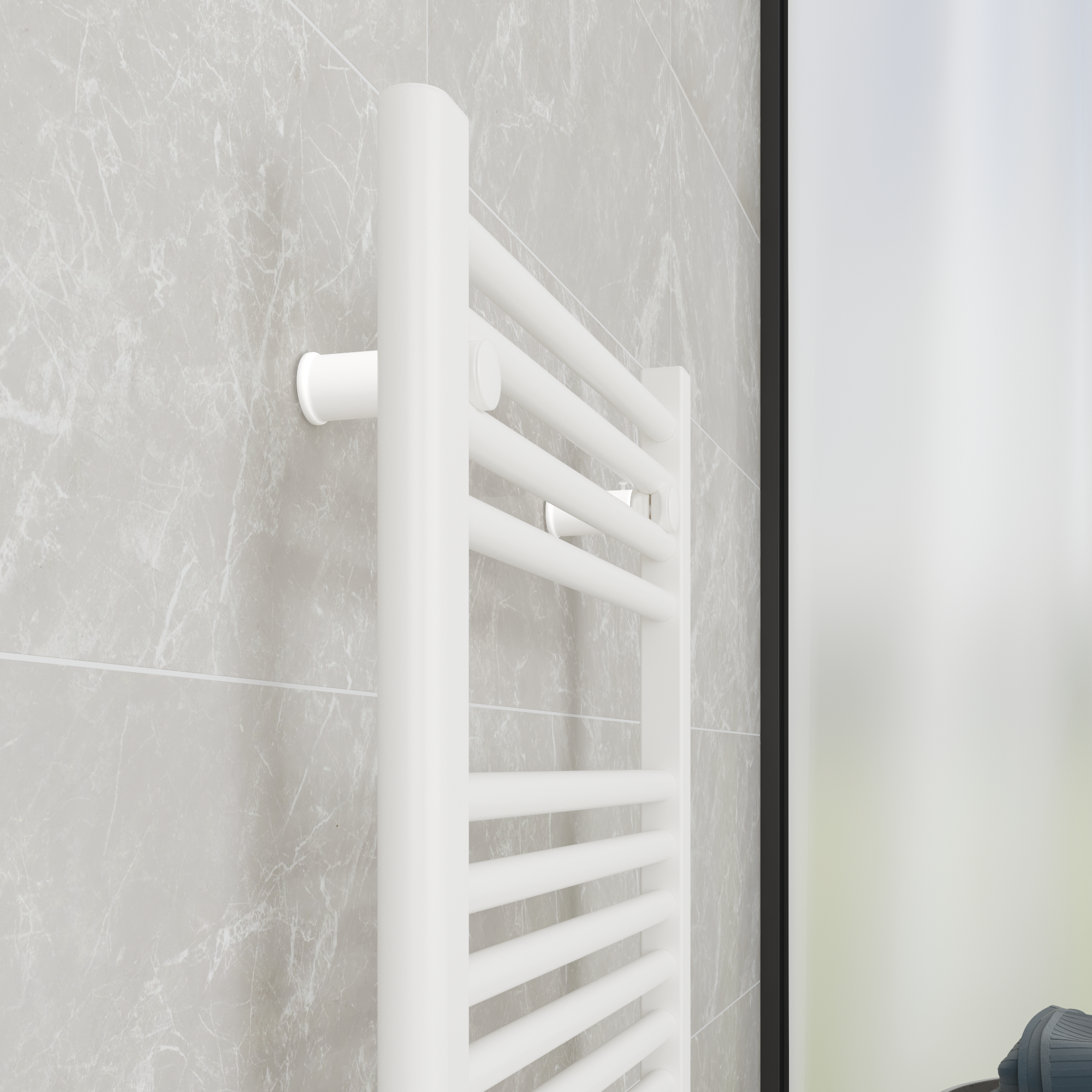 Scaldasalviette ad acqua calda EQUATION ACQUA bianco interasse 450 mm, L 50 x H 69 cm - 13