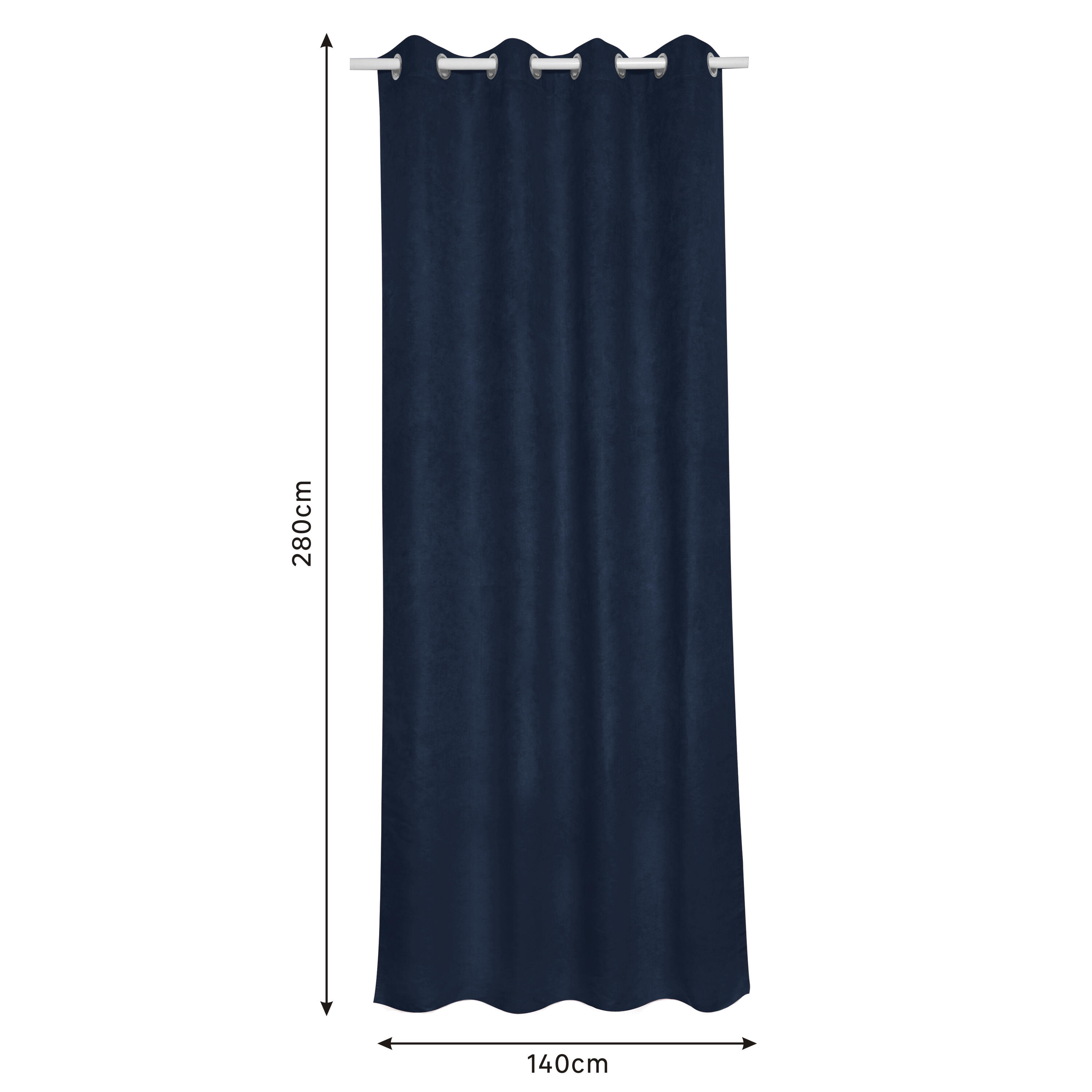 Rideau tamisant, Newmanchester, bleu H.280 x l.140 cm INSPIRE - 2