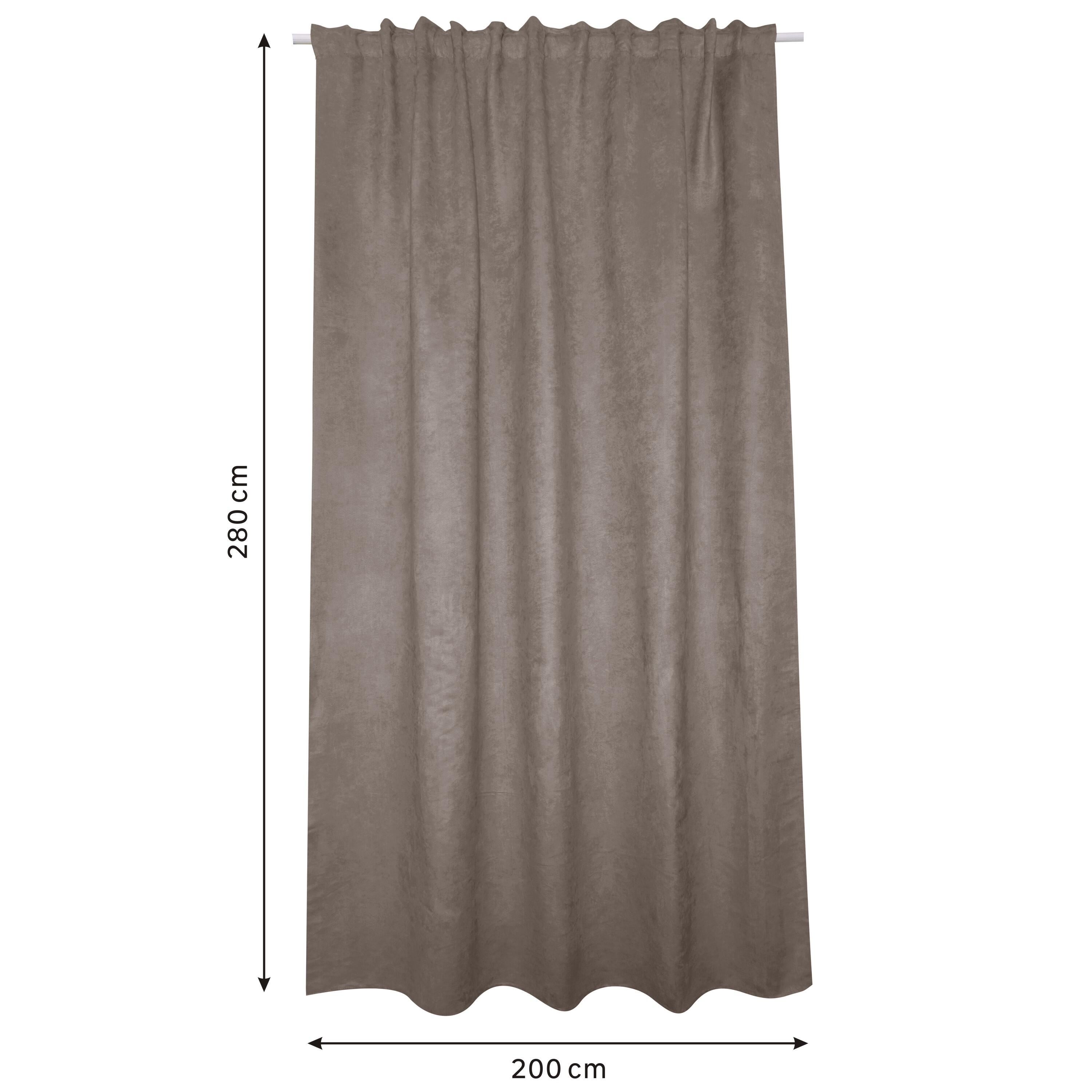 Zasłona Manchester brązowa 200 x 280 cm na taśmie Inspire - 13