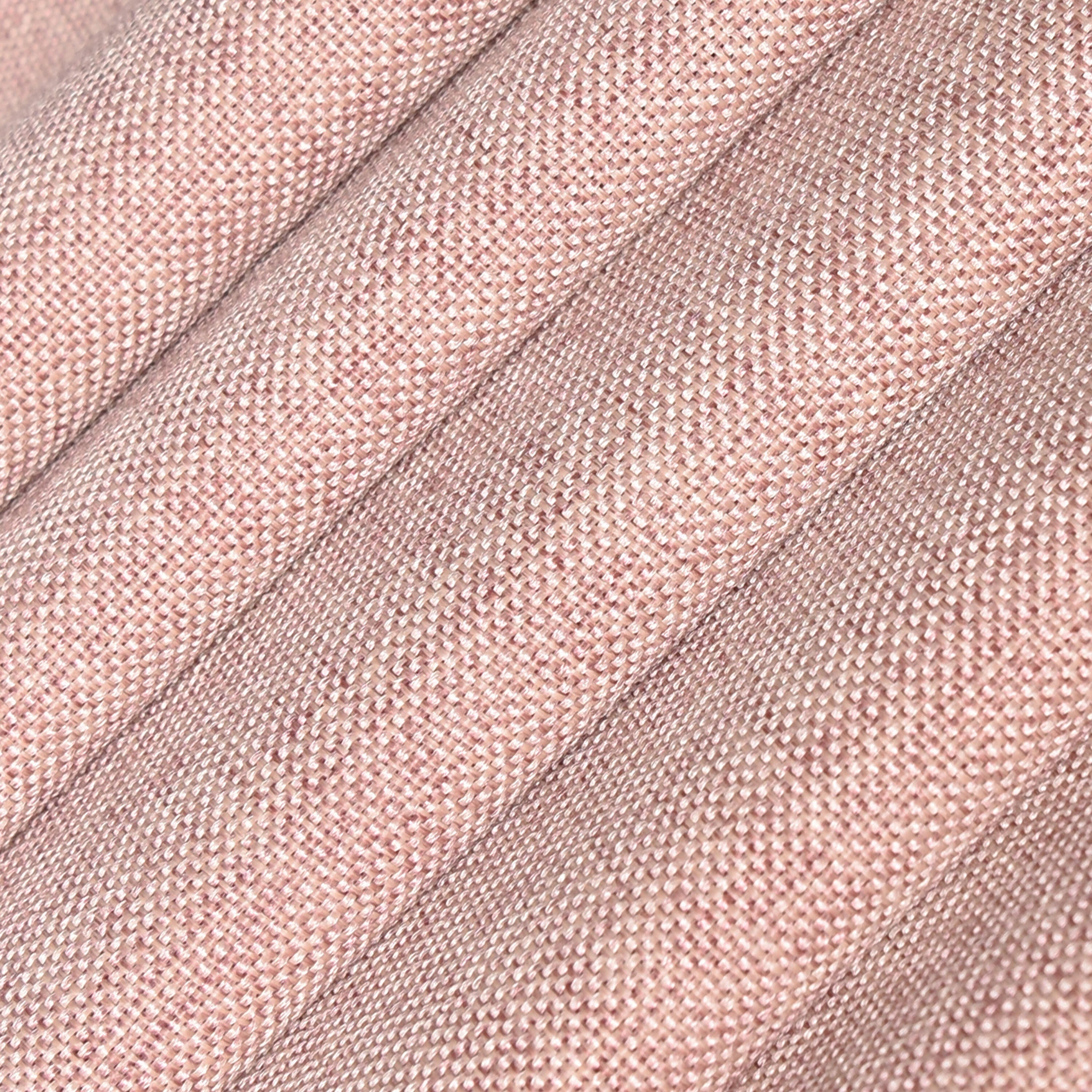 Cortina ollaos semi-opaca Looks poliéster tejido hilo bicolor de 140x280cm liso rosa havana. Incluye cinta termoadhesiva - 5