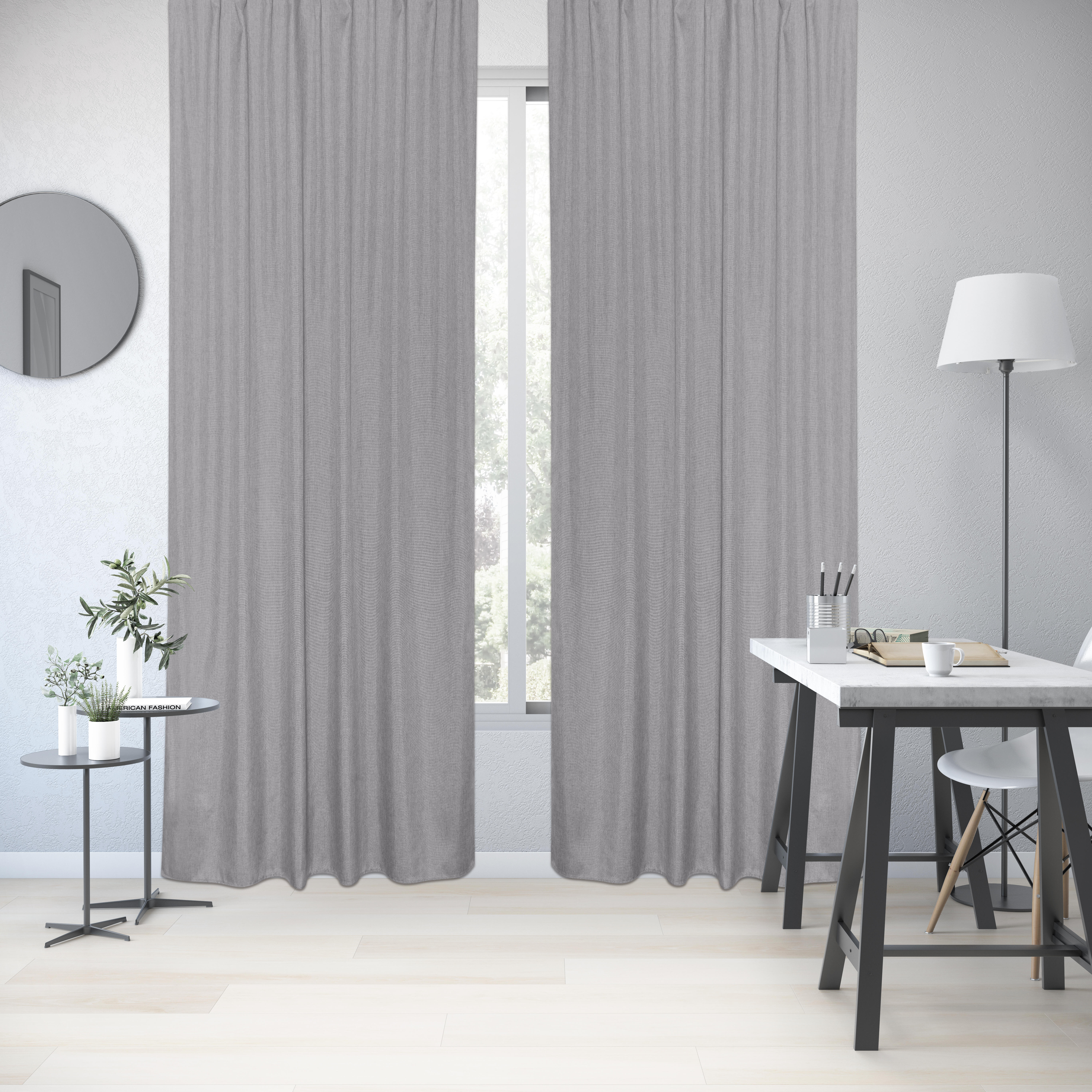 Cortinado ilhós Looks 140x280cm granito 3 Inspire - 9