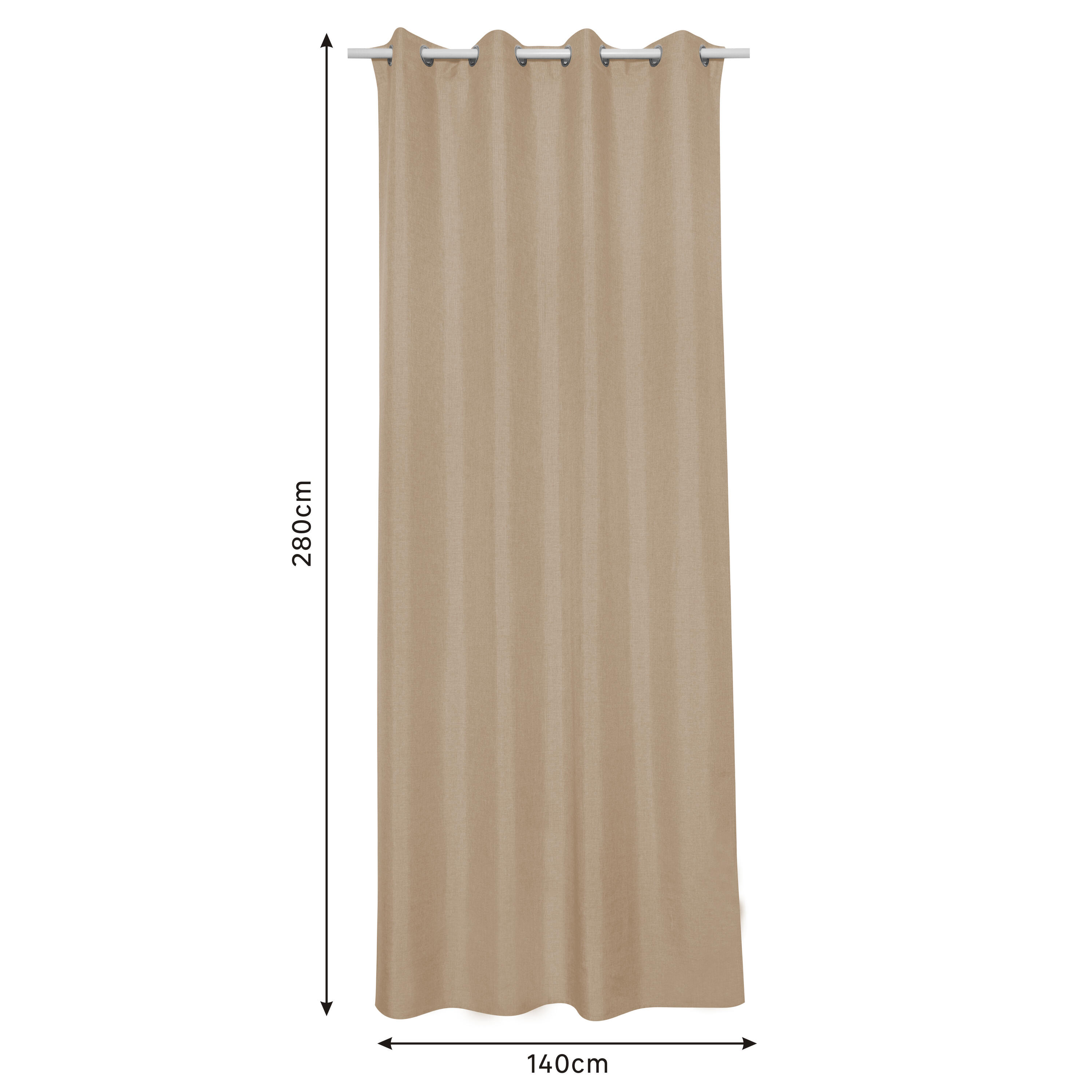 Rideau tamisant, Looks, beige H.280 x l.140 cm INSPIRE - 2