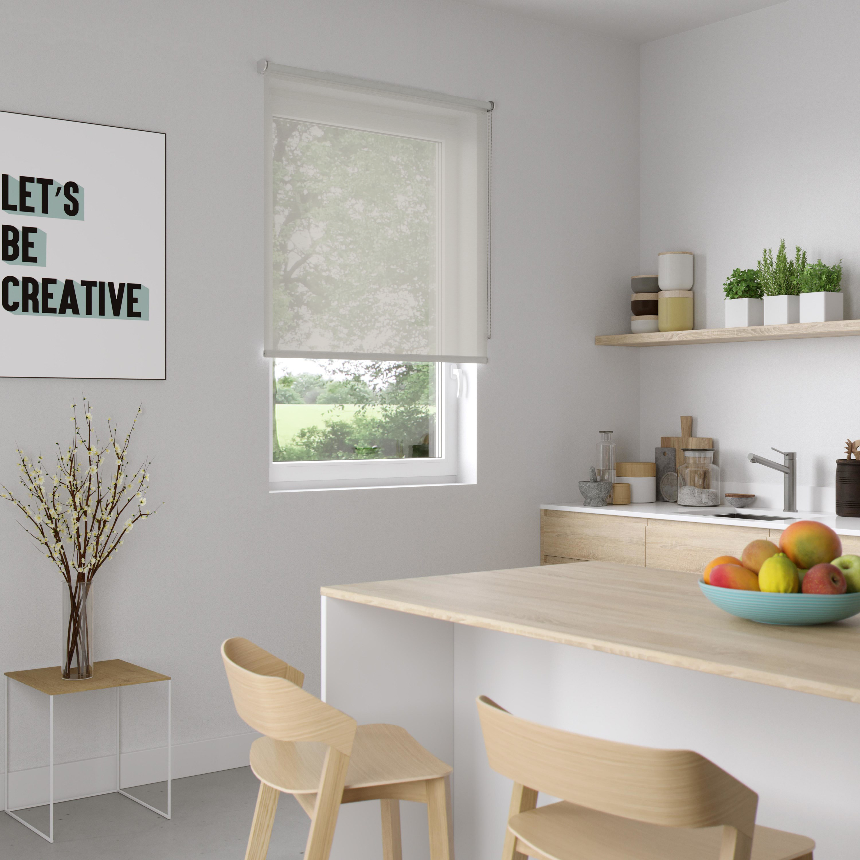 Estor enrollable translúcido mackay white blanco inspire de 65x190cm