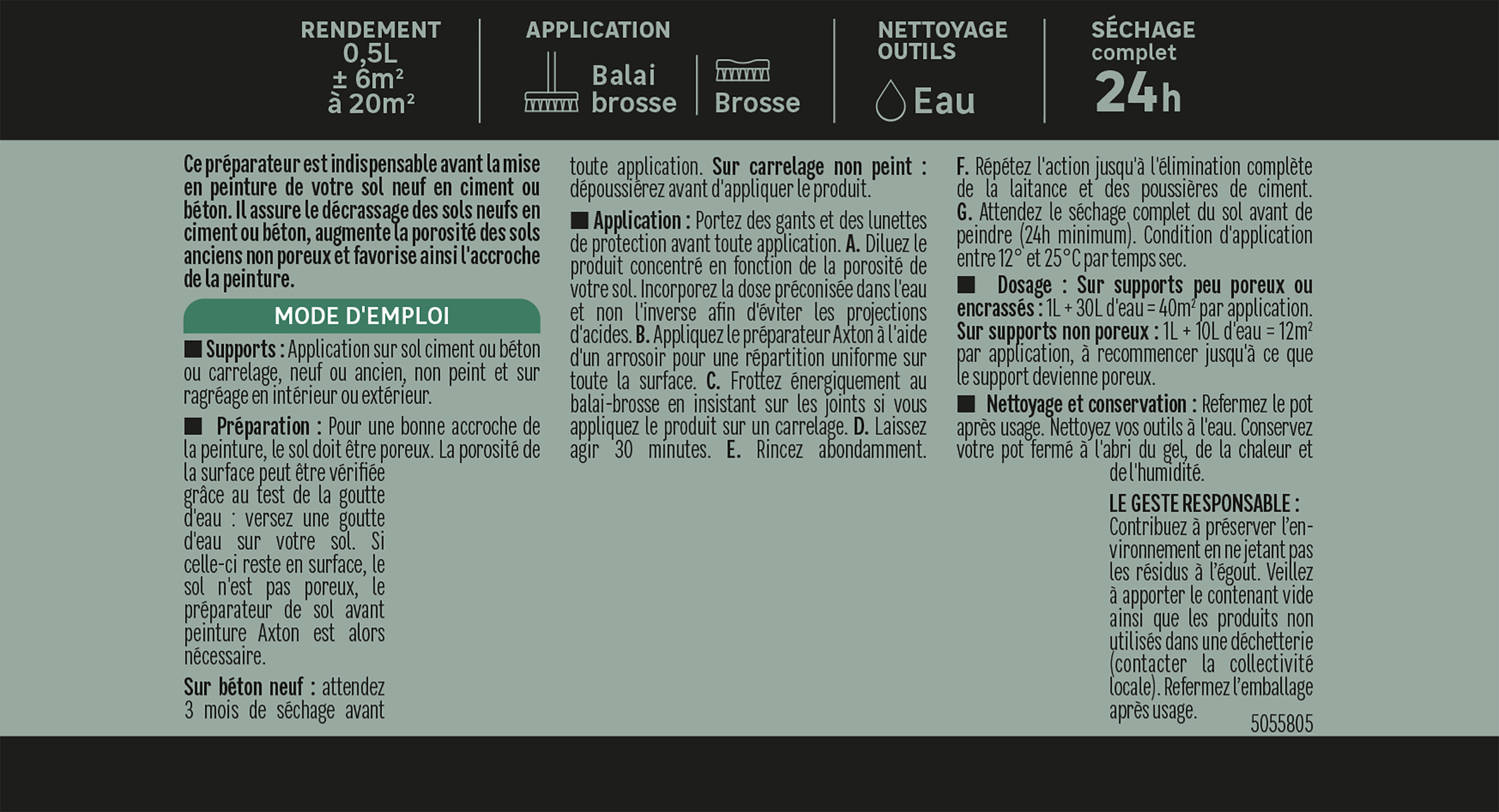 Préparateur de sol avant peinture AXTON, incolore, 0.5 l - 3