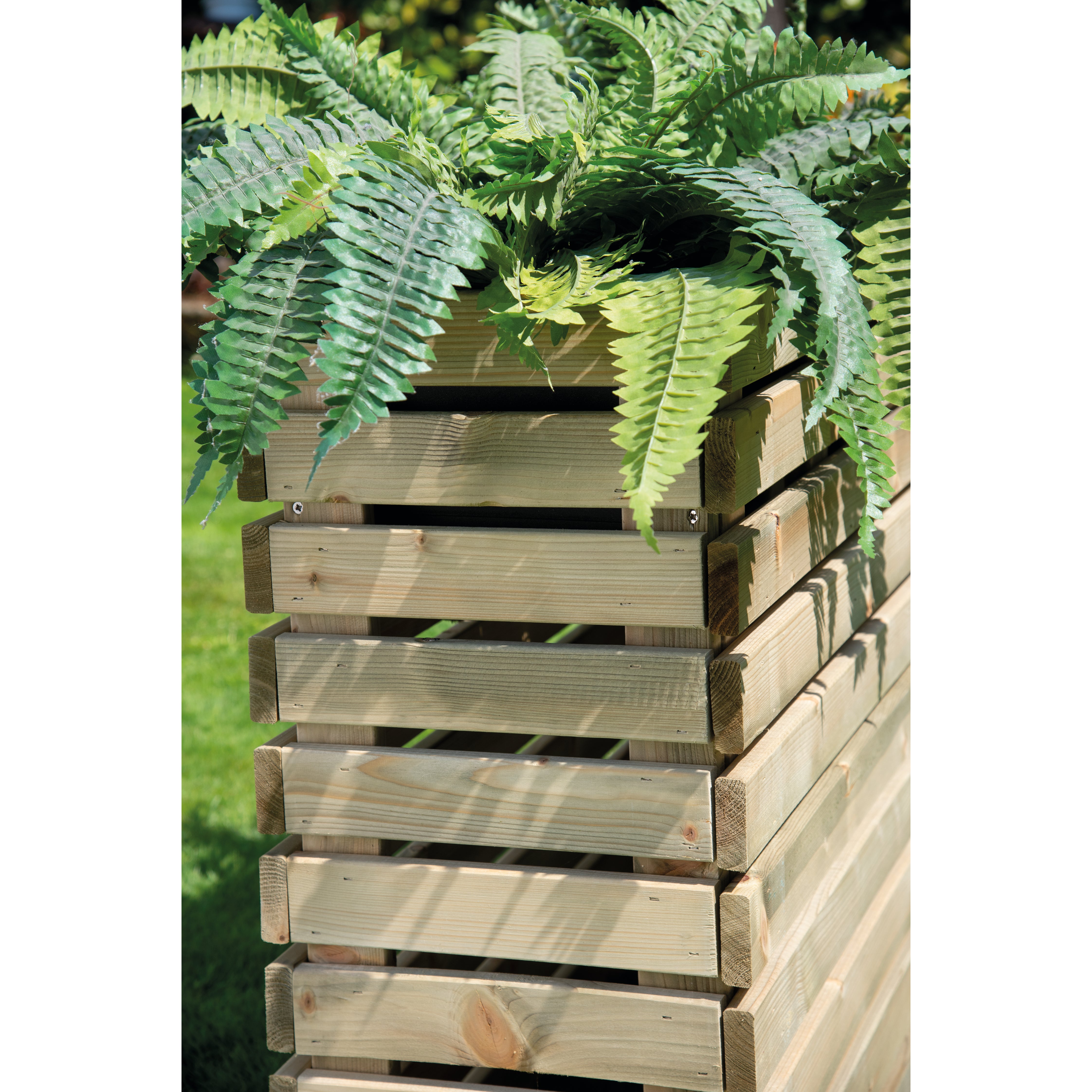 Fioriera in legno marrone H 70 x L 83 x P 31 cm - 4