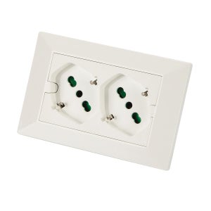 Placca compatibile Bticino Matix 2 moduli vetro colore oro