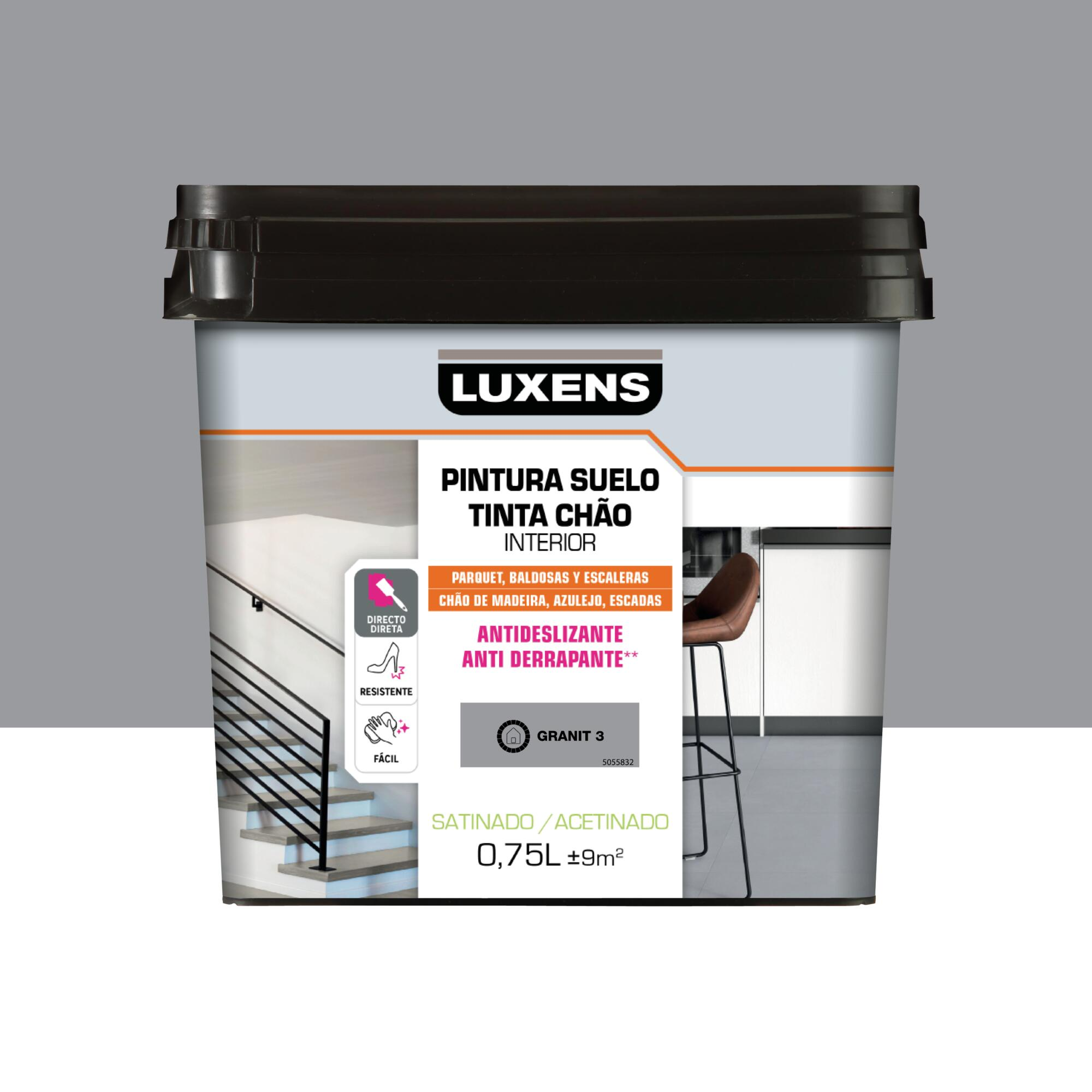 Pintura al agua suelo interior satinado luxens 750ml granit3