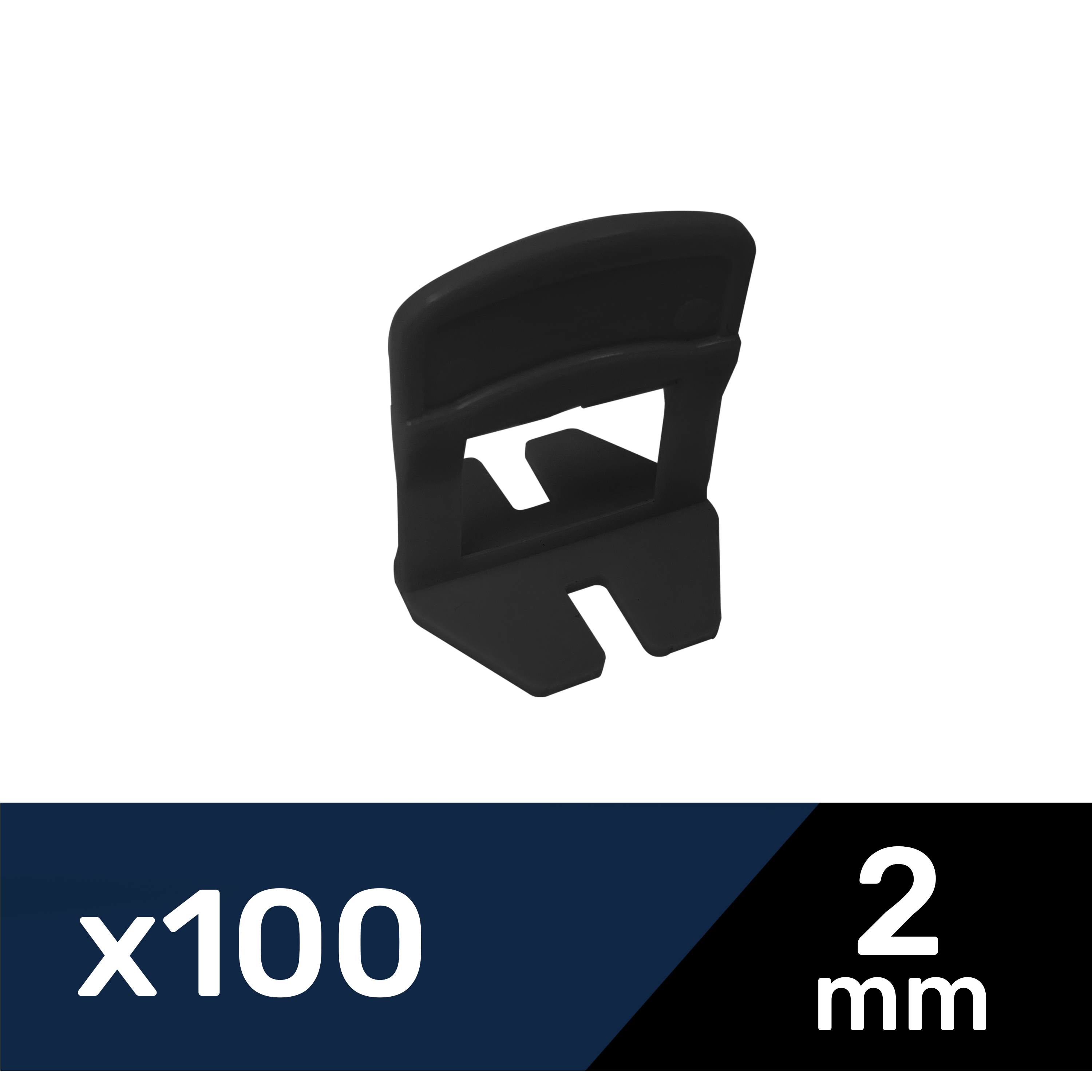 Kit de 100 unidades de clips de nivelación para baldosas dexter de 2mm