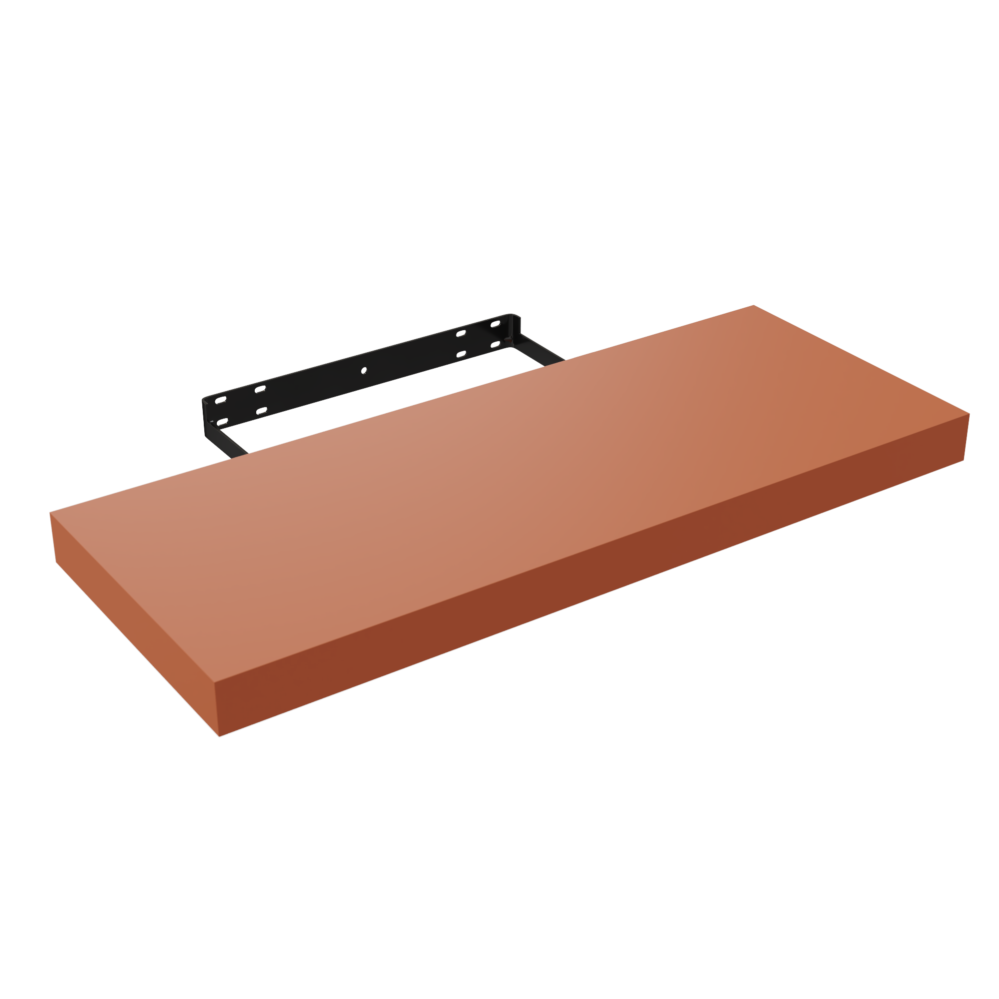Etagère murale rouge mat SPACEO L.60 x H.3.8 x P.23.5 cm - 2