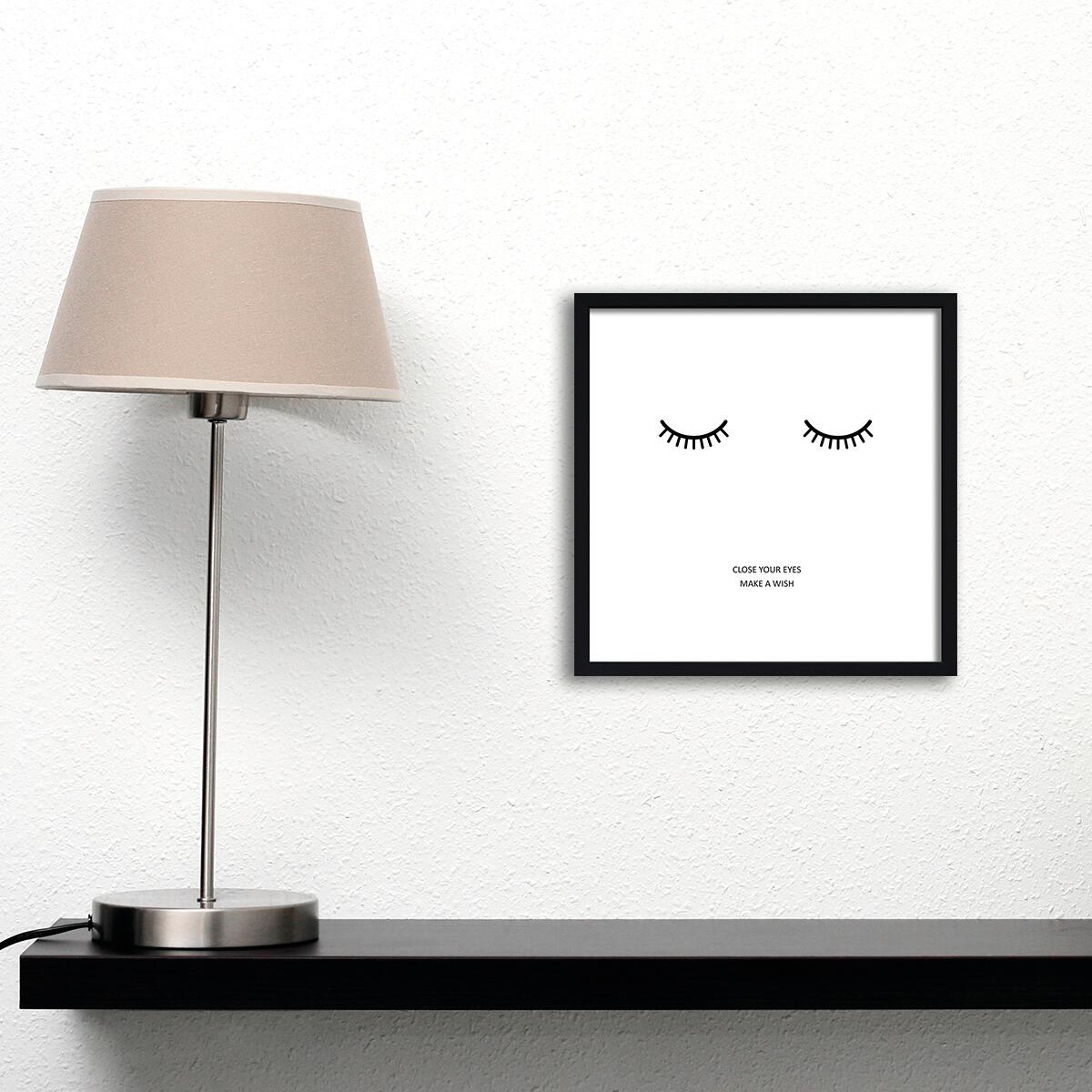 Stampa incorniciata Occhi bianco/nero 32 x 32 cm - 3