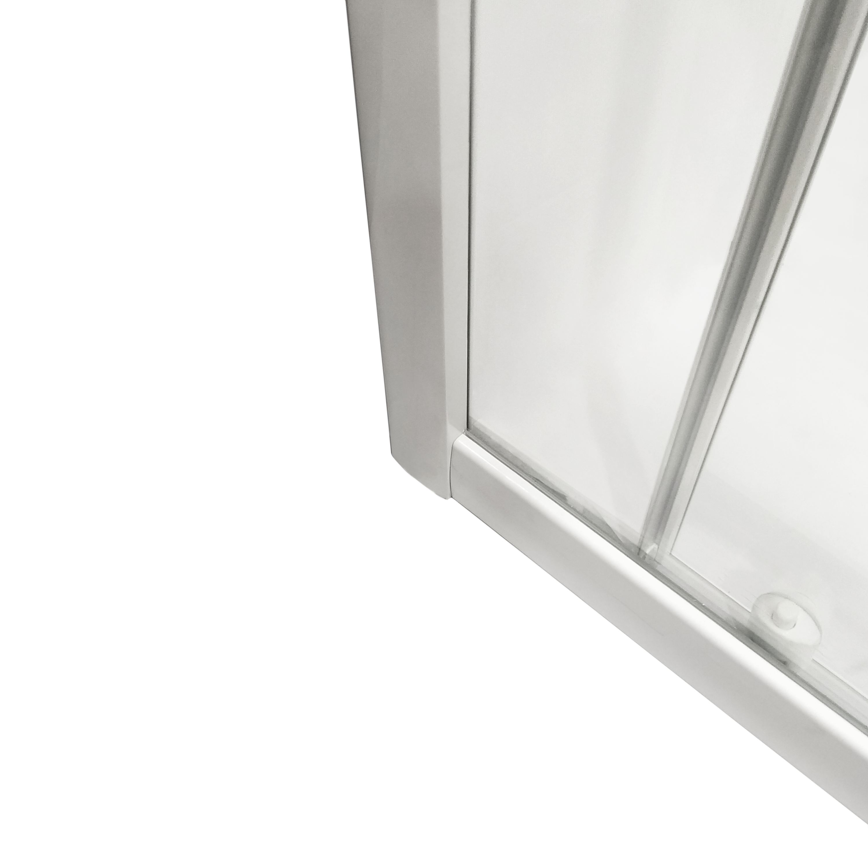 Box doccia angolare con porta scorrevole, vetro serigrafato 4 mm, L 67.5-79 cm x L 67.5-79 cm, H 185 cm, bianco Essential - 7