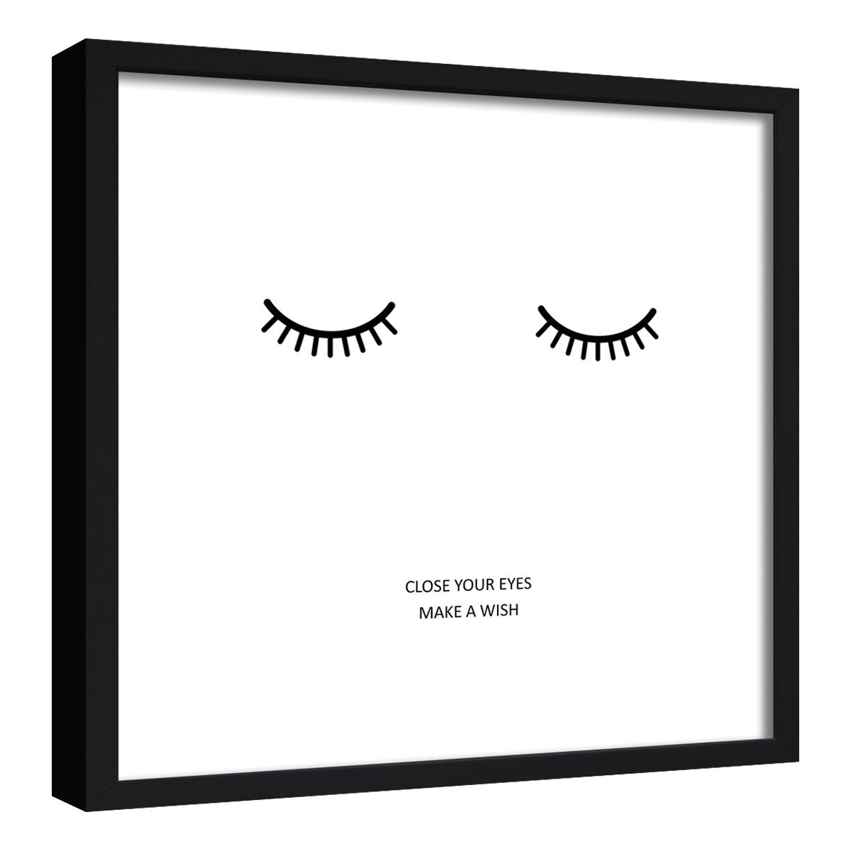 Stampa incorniciata Occhi bianco/nero 32 x 32 cm - 4