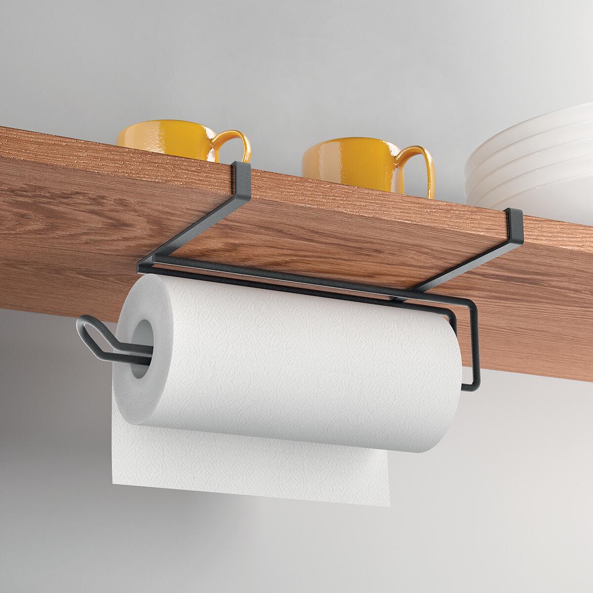 Porta rotolo carta assorbente Easy-Roll in acciaio L 35 x P 10 x H 18 cm - 2