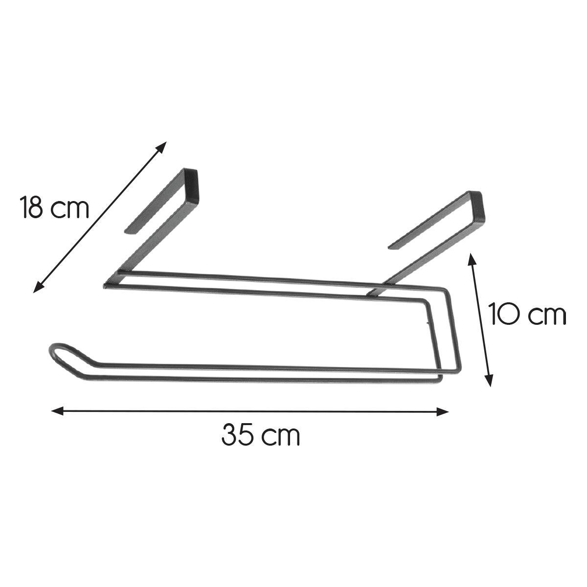 Porta rotolo carta assorbente Easy-Roll in acciaio L 35 x P 10 x H 18 cm - 4