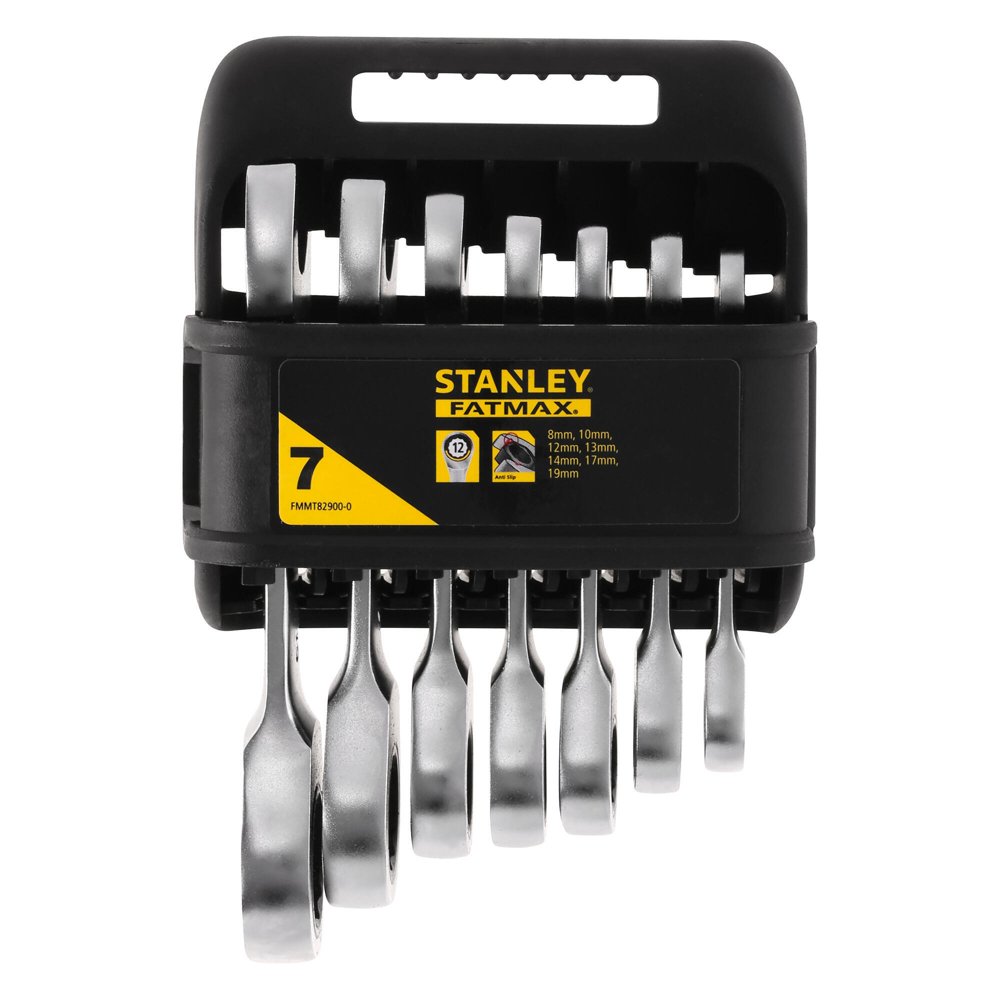 7 juego de llaves combinadas llaves con trinquete stanley fatmax