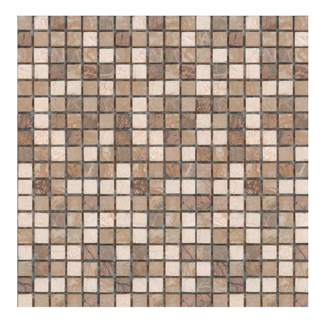 Mosaico in pietra Miscela beige opaco L 30.5 x L 30.5cm x Sp. 8 mm