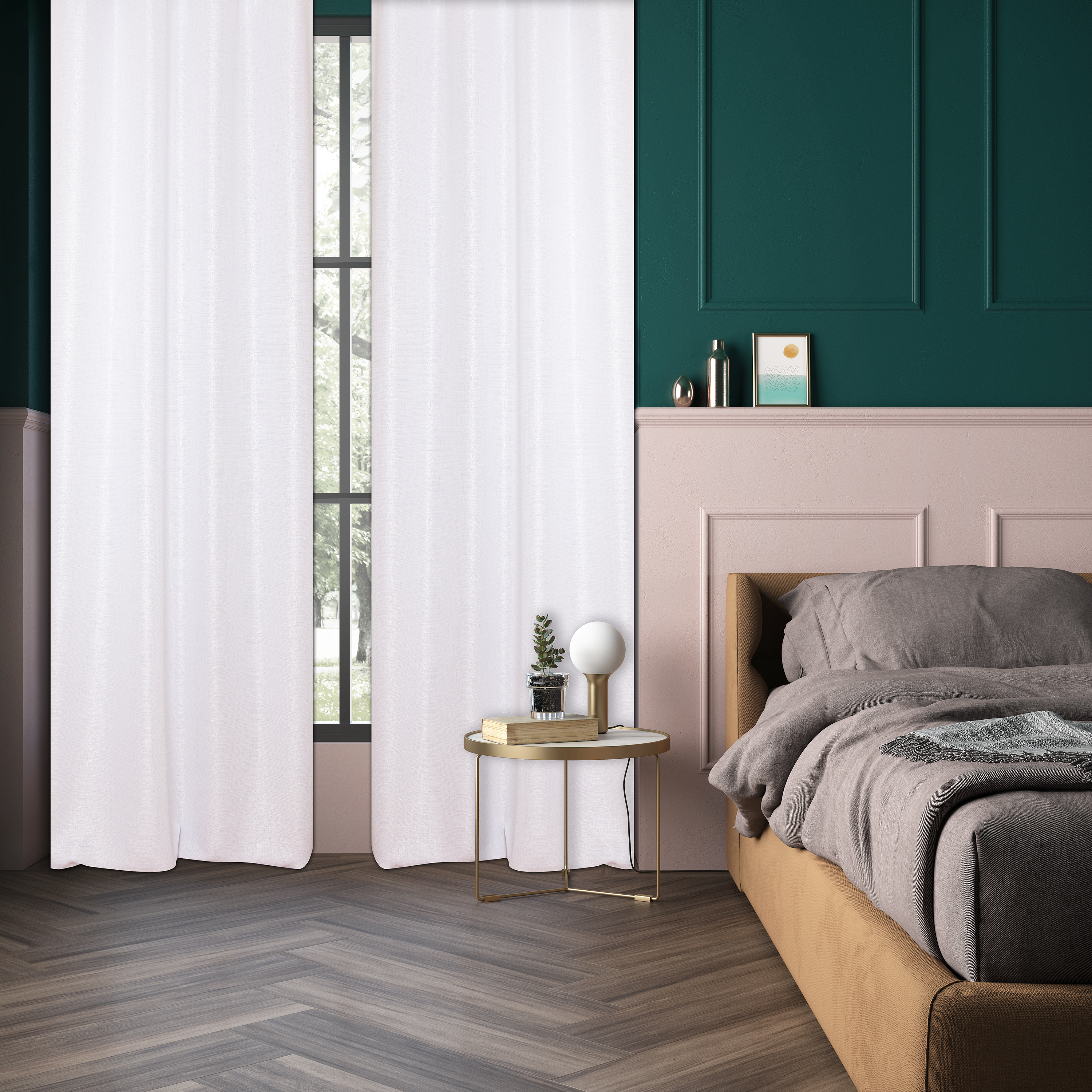 Cortinado ilhós Dario 140x260cm branco prata Inspire - 3