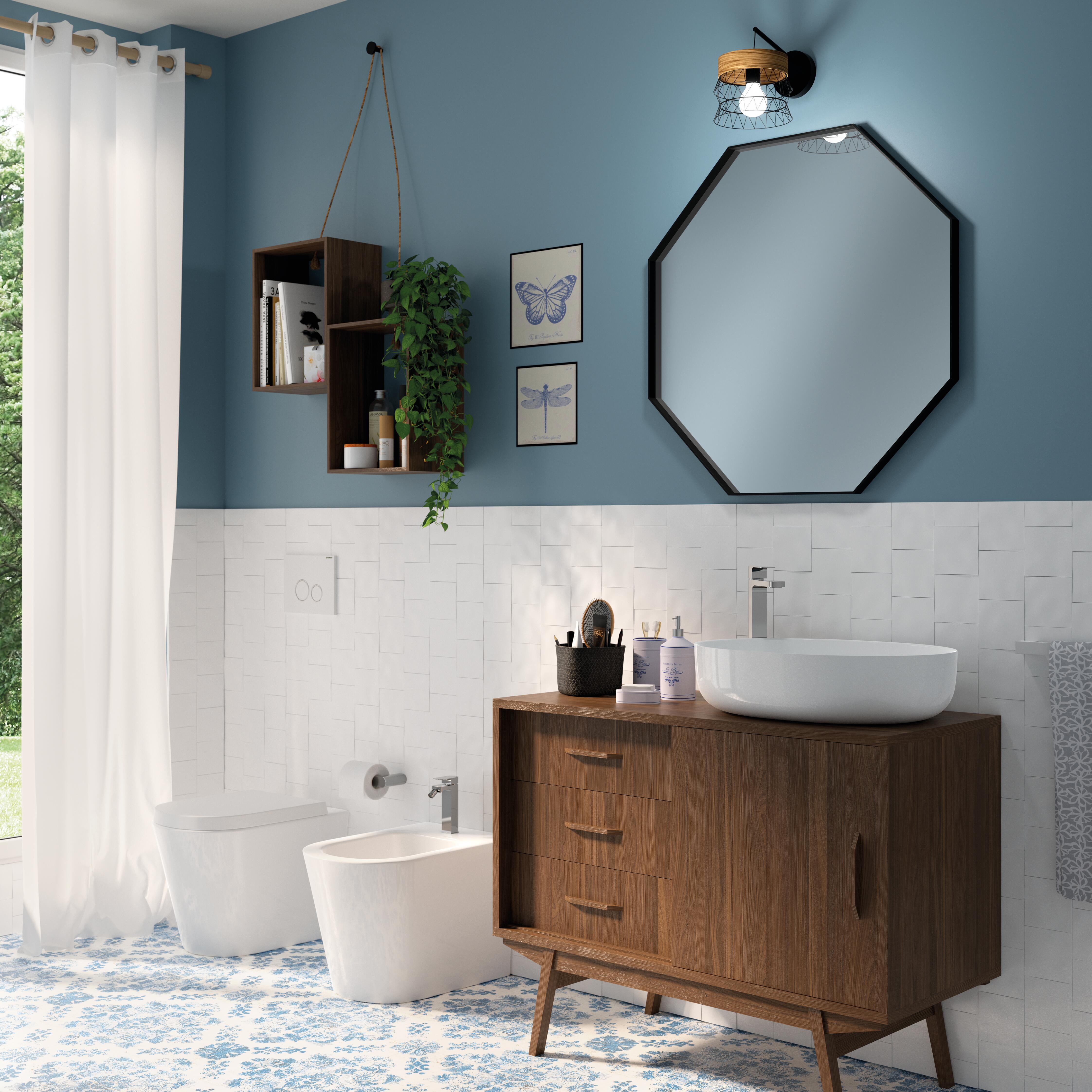 Lavabo da appoggio Metamorfosi OLYMPIA CERAMICA ovale in ceramica L 55 x H 14 x P 42 cm bianco lucido - 6