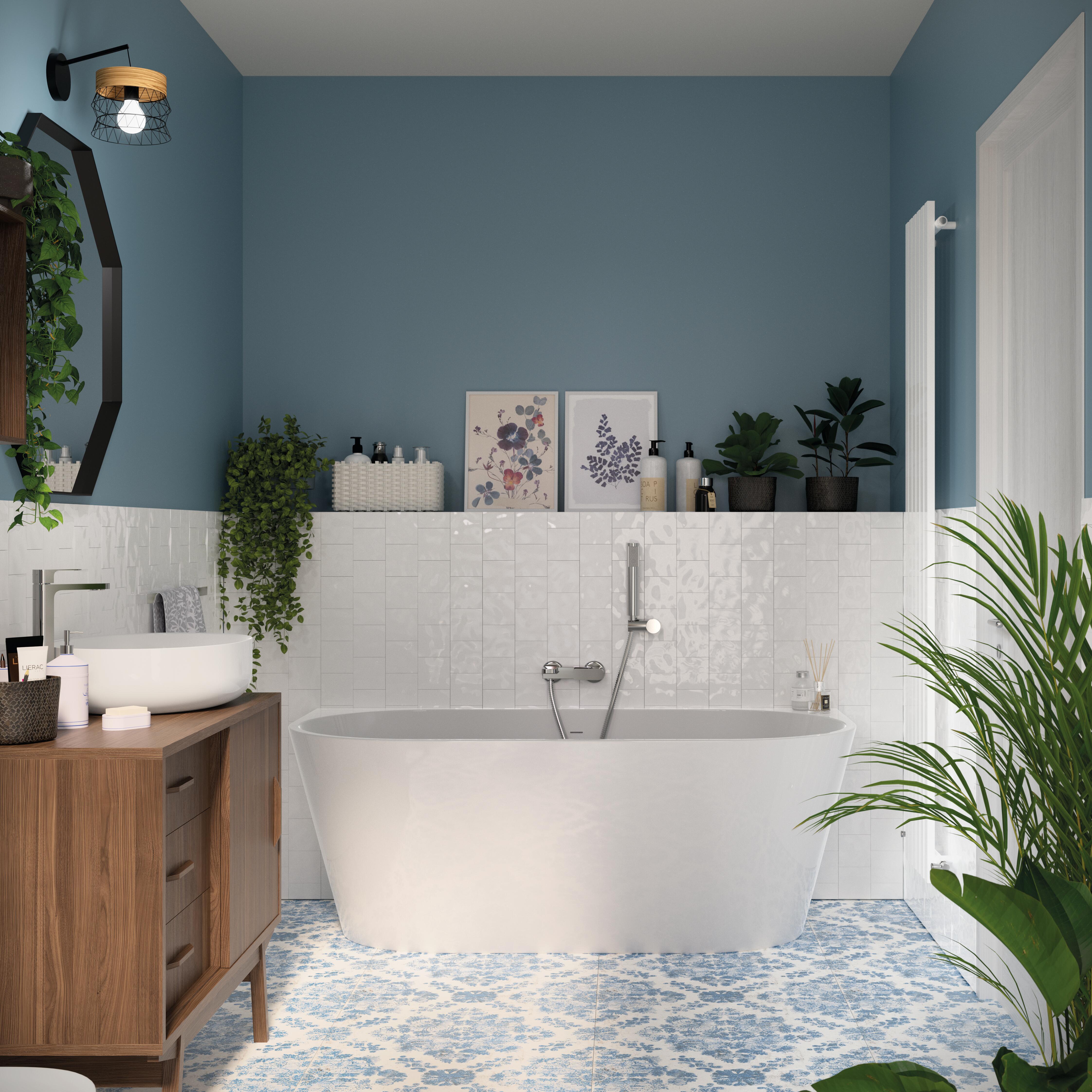 Lavabo da appoggio Metamorfosi OLYMPIA CERAMICA ovale in ceramica L 55 x H 14 x P 42 cm bianco lucido - 5