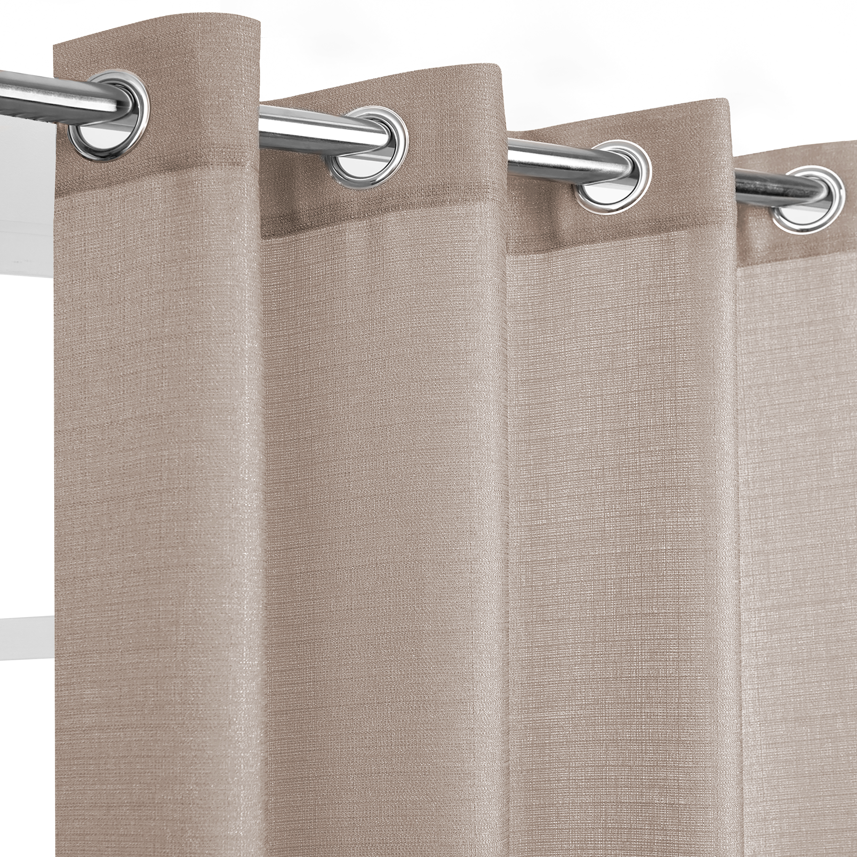 Cortina ollaos dario inspire liso marrón topo de 135x260cm
