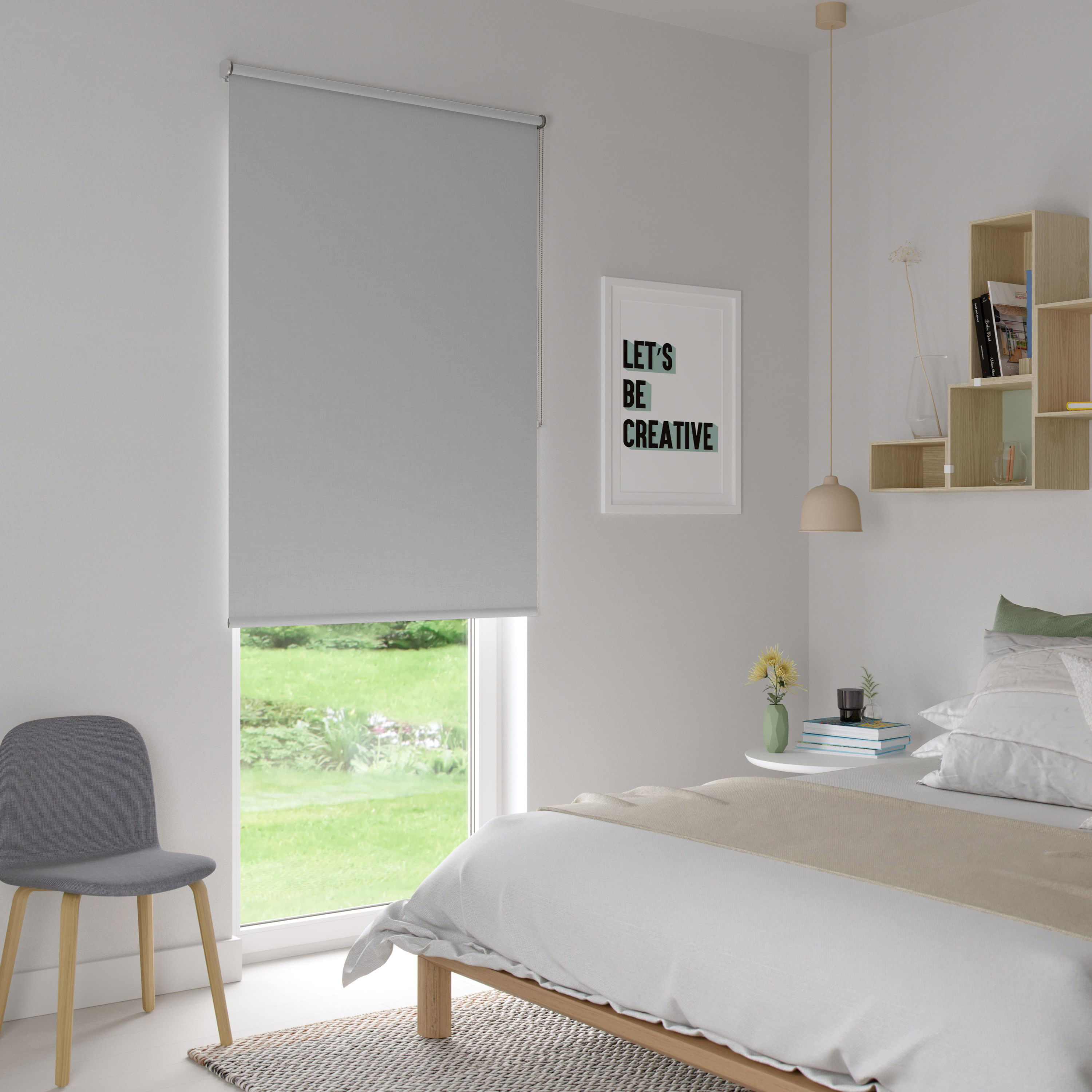 Estor enrollable opaco colwood white blanco inspire de 120x250cm