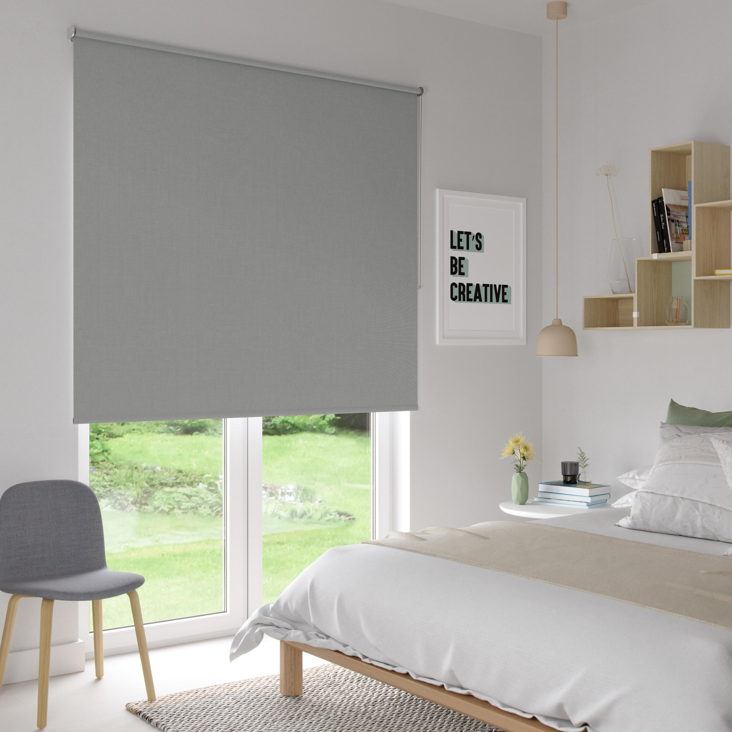 Estor enrollable opaco colwood granit gris inspire de 220x250cm