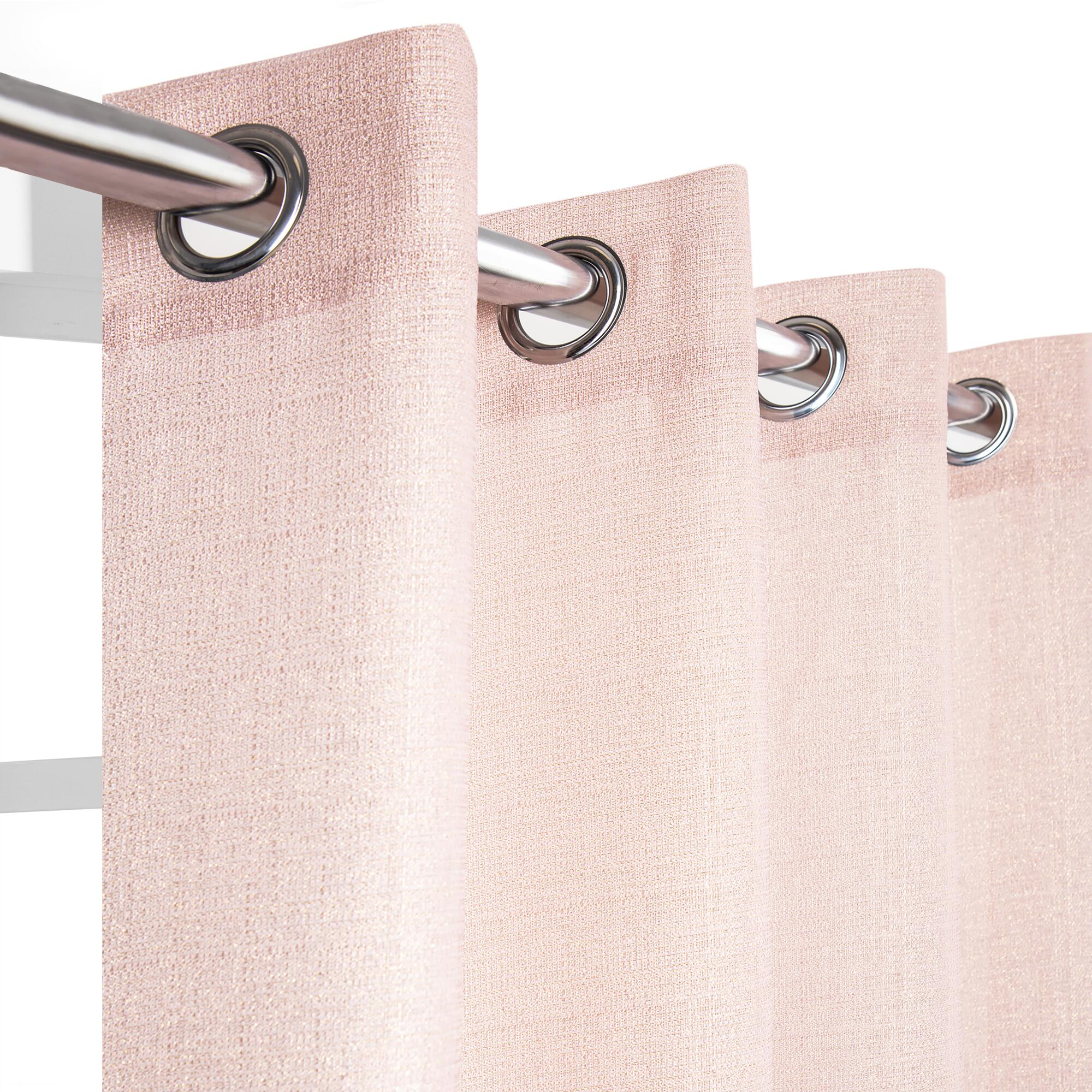 Cortina ollaos dario inspire liso rosa de 135x260cm