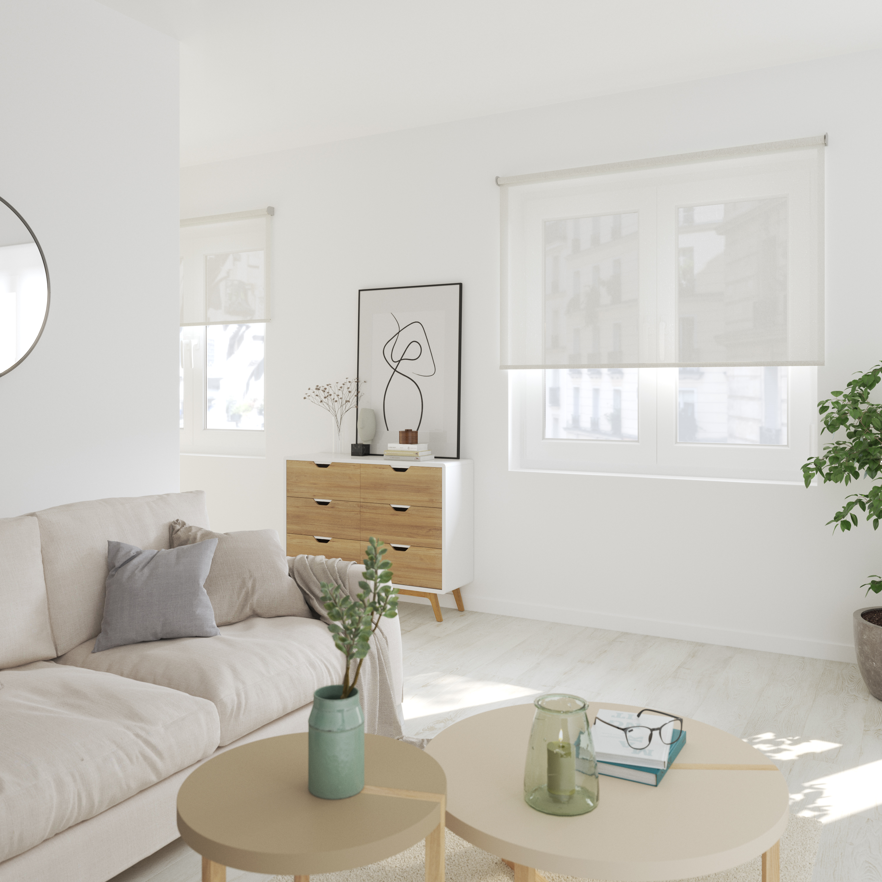 Estore motorizado screen Brasilia 250x180cm branco Inspire - 5