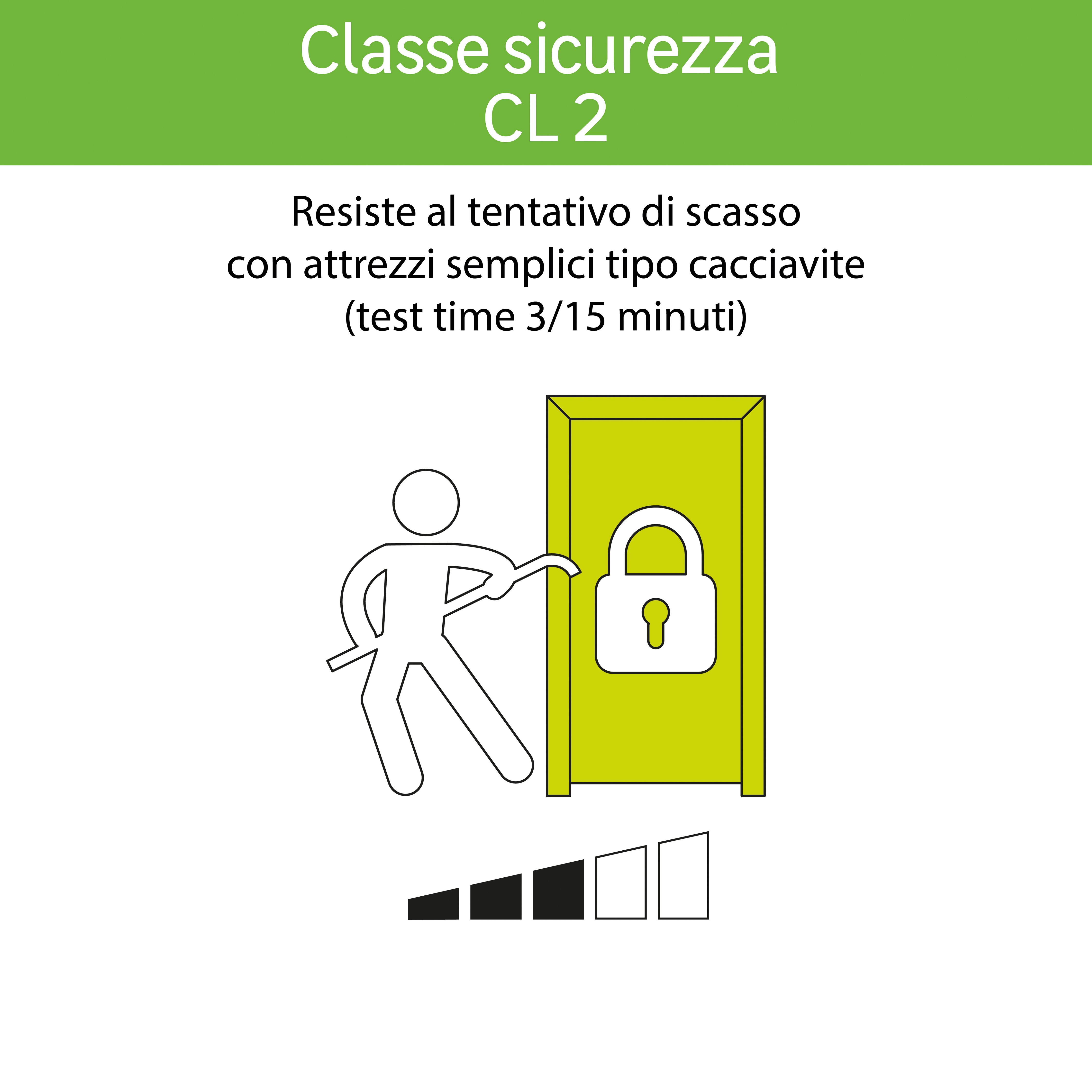 Porta blindata MASTER First L 90 x H 210 cm noce apertura sinistra - 10