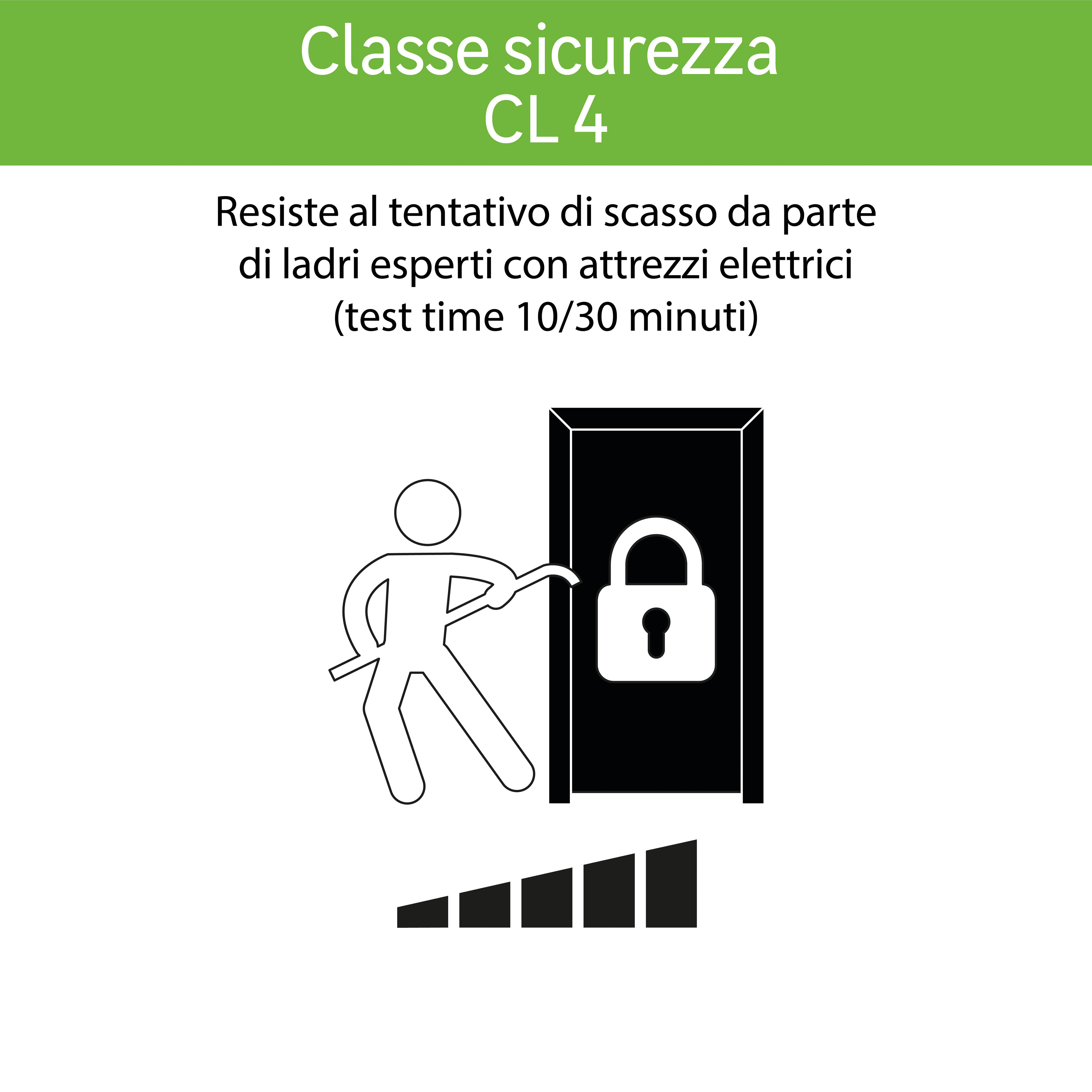 Porta blindata MASTER Hi-Secur L 80 x H 210 cm antracite/bianco apertura destra - 9